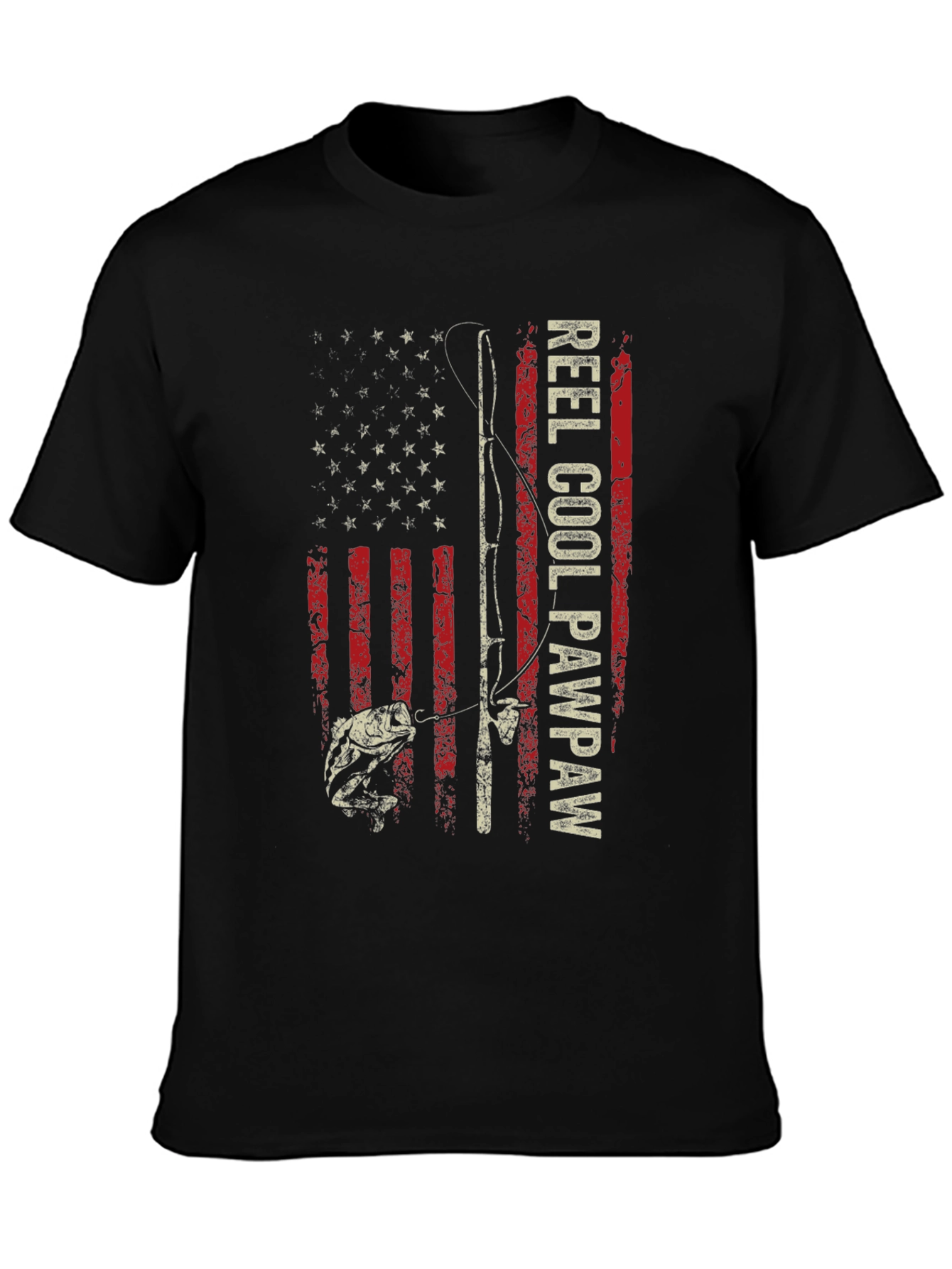 Reel Cool Pawpaw Fishing Flag T-Shirt