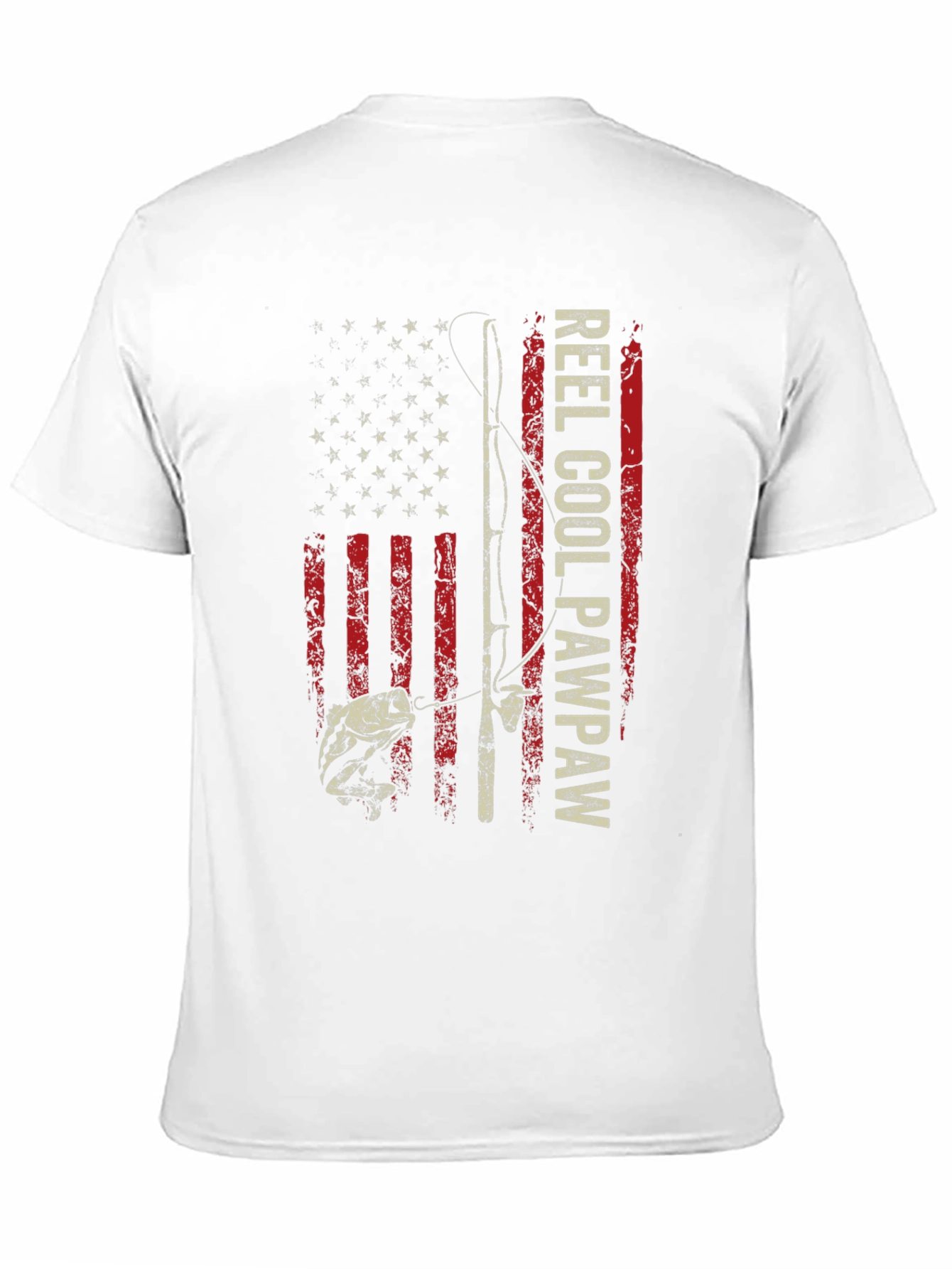 Reel Cool Pawpaw Fishing Flag T-Shirt