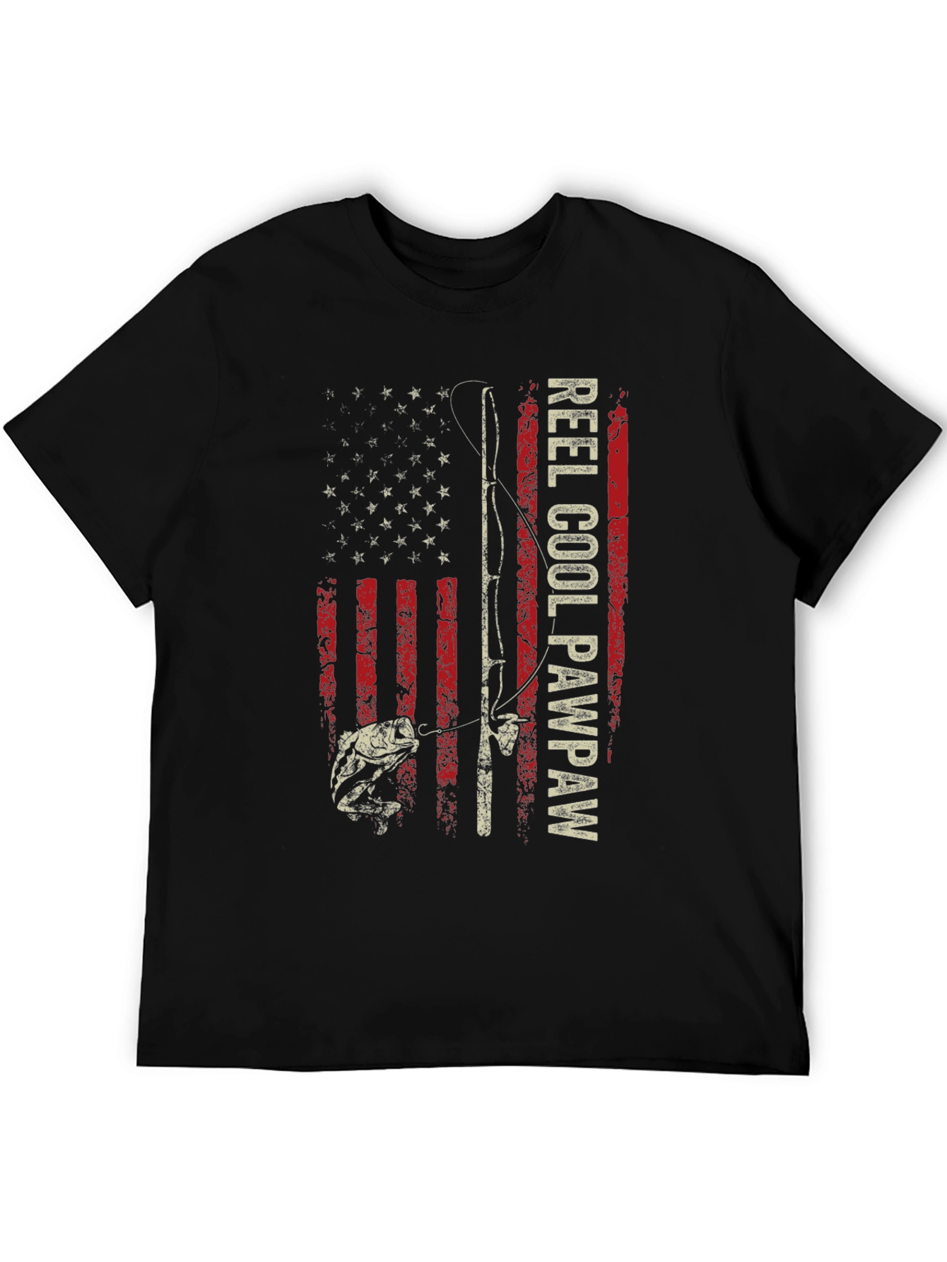 Reel Cool Pawpaw Fishing Flag T-Shirt