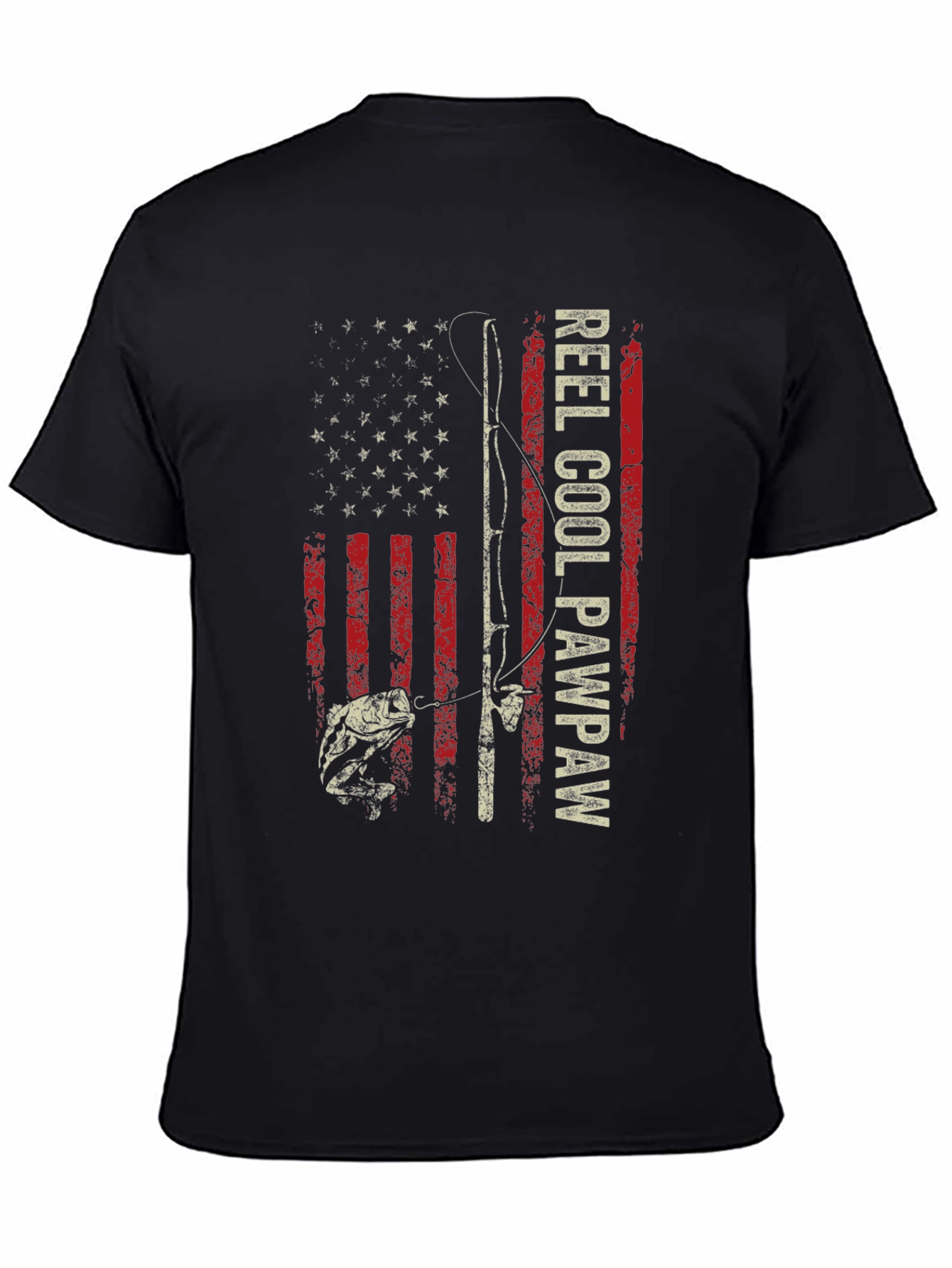 Reel Cool Pawpaw Fishing Flag T-Shirt