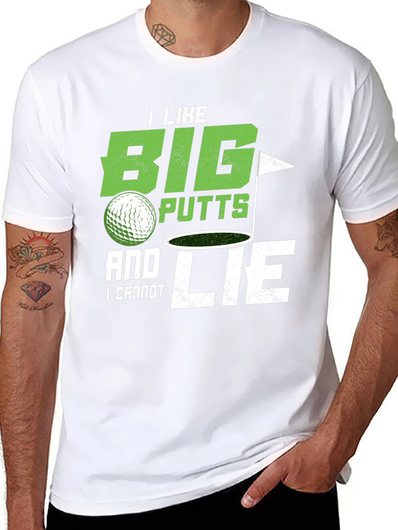 Big Putts & I Cannot Lie Golf T-Shirt