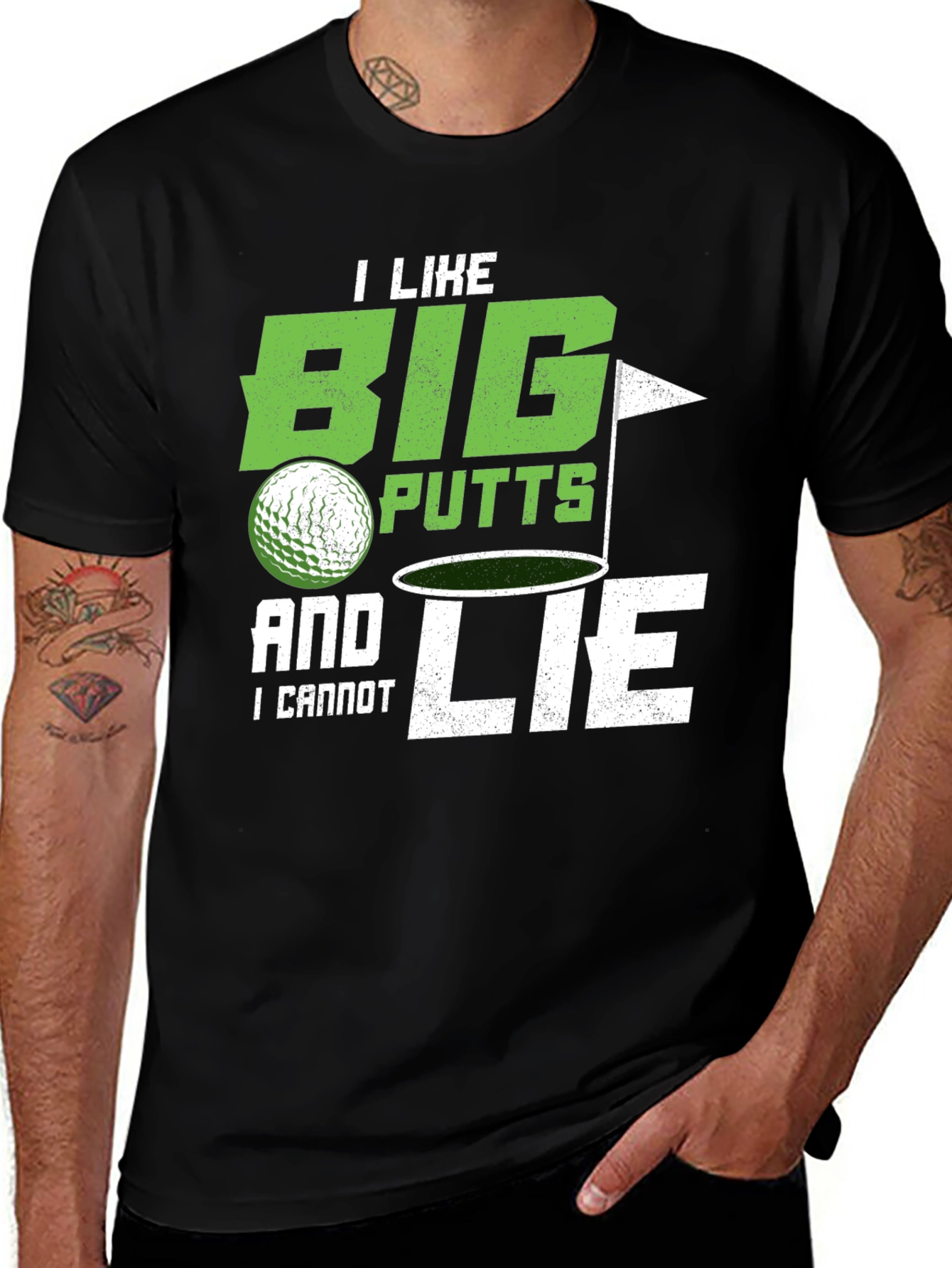 Big Putts & I Cannot Lie Golf T-Shirt