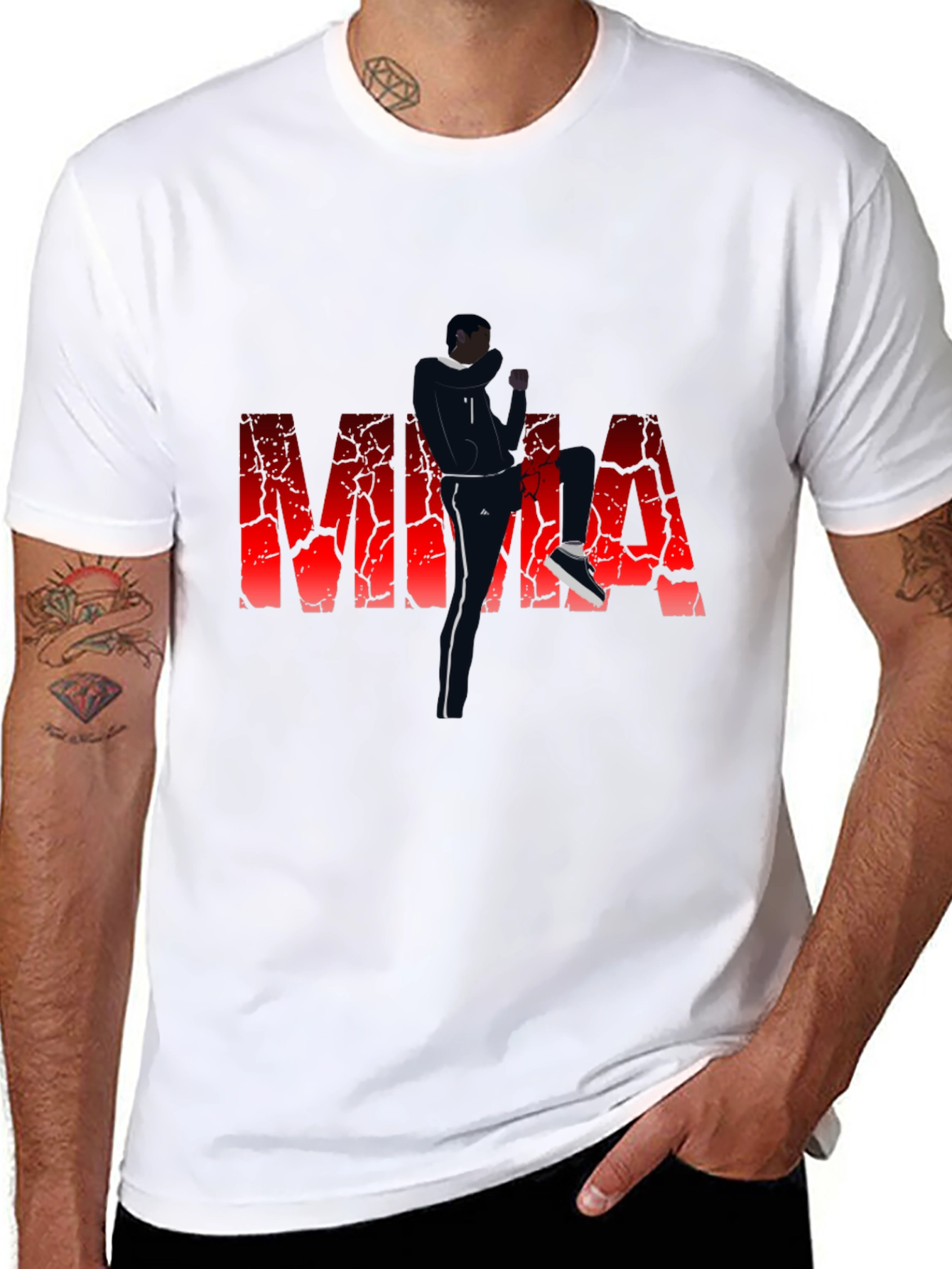 MMA Graphic Print T-Shirt - Black