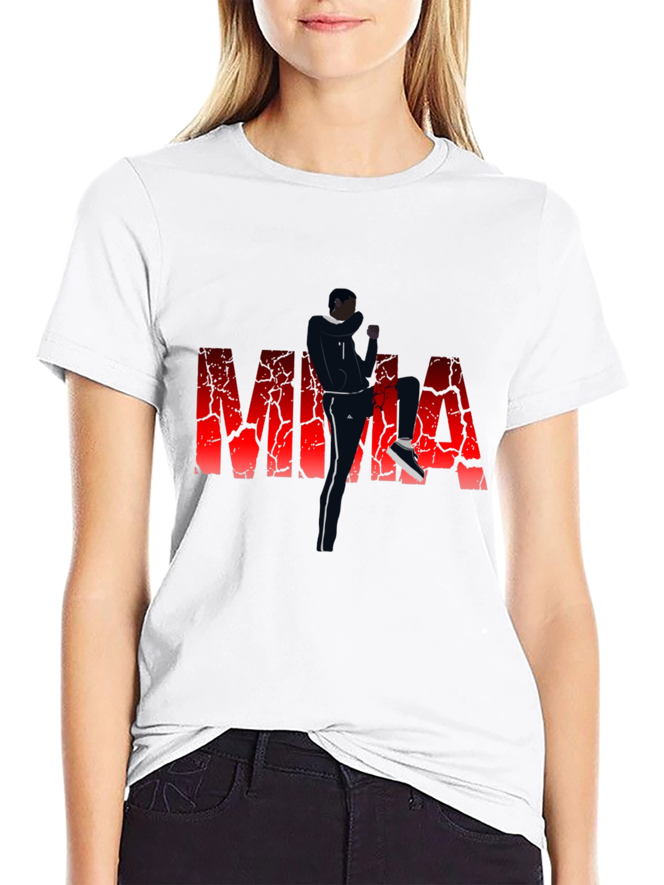 MMA Graphic Print T-Shirt - Black