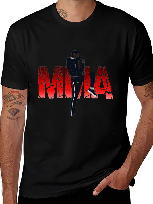 MMA Graphic Print T-Shirt - Black