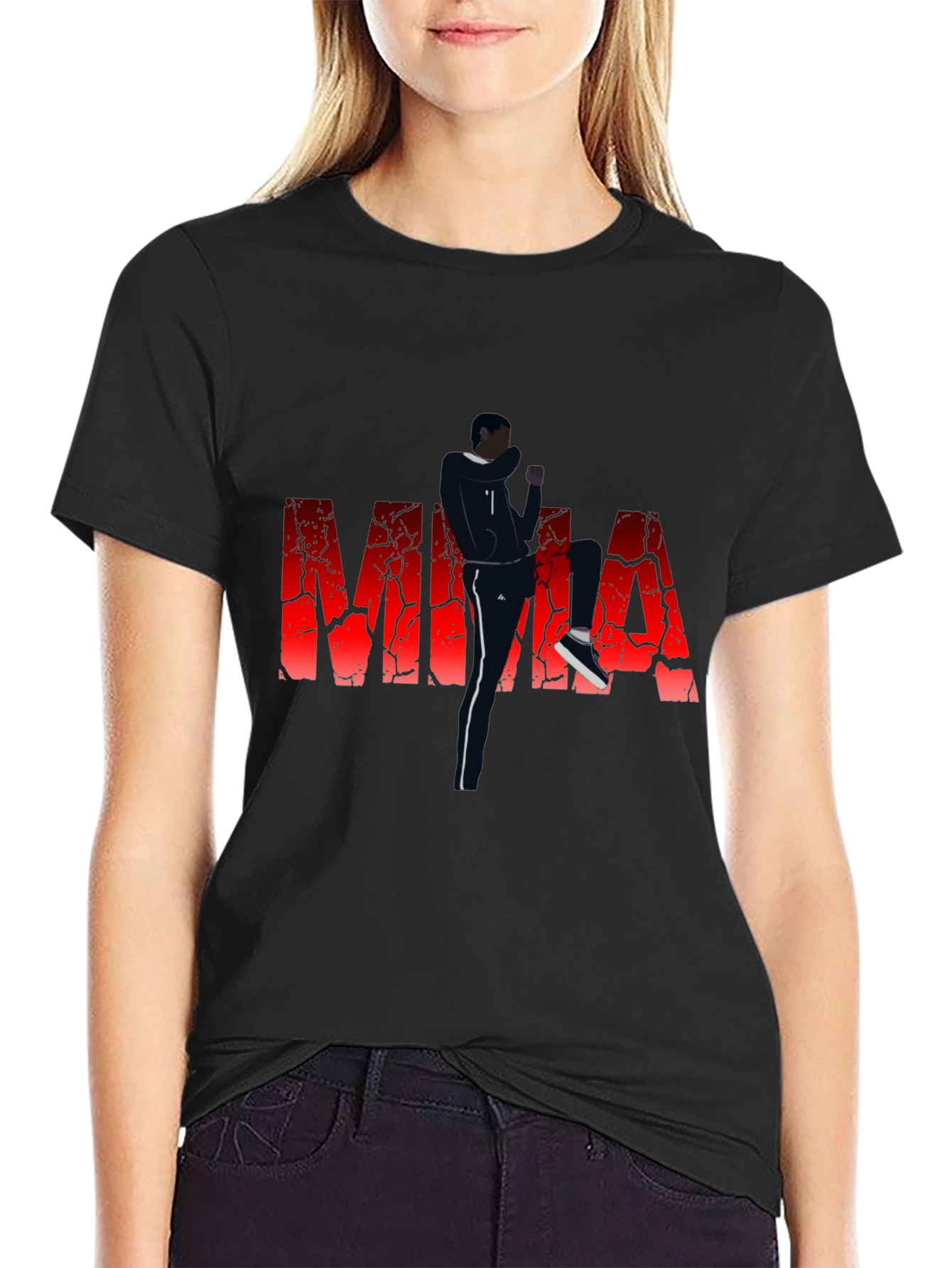 MMA Graphic Print T-Shirt - Black