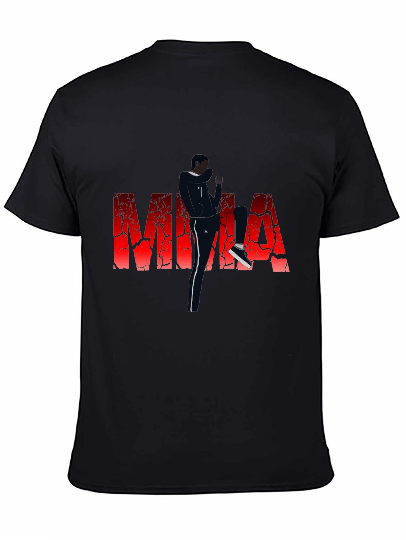 MMA Graphic Print T-Shirt - Black