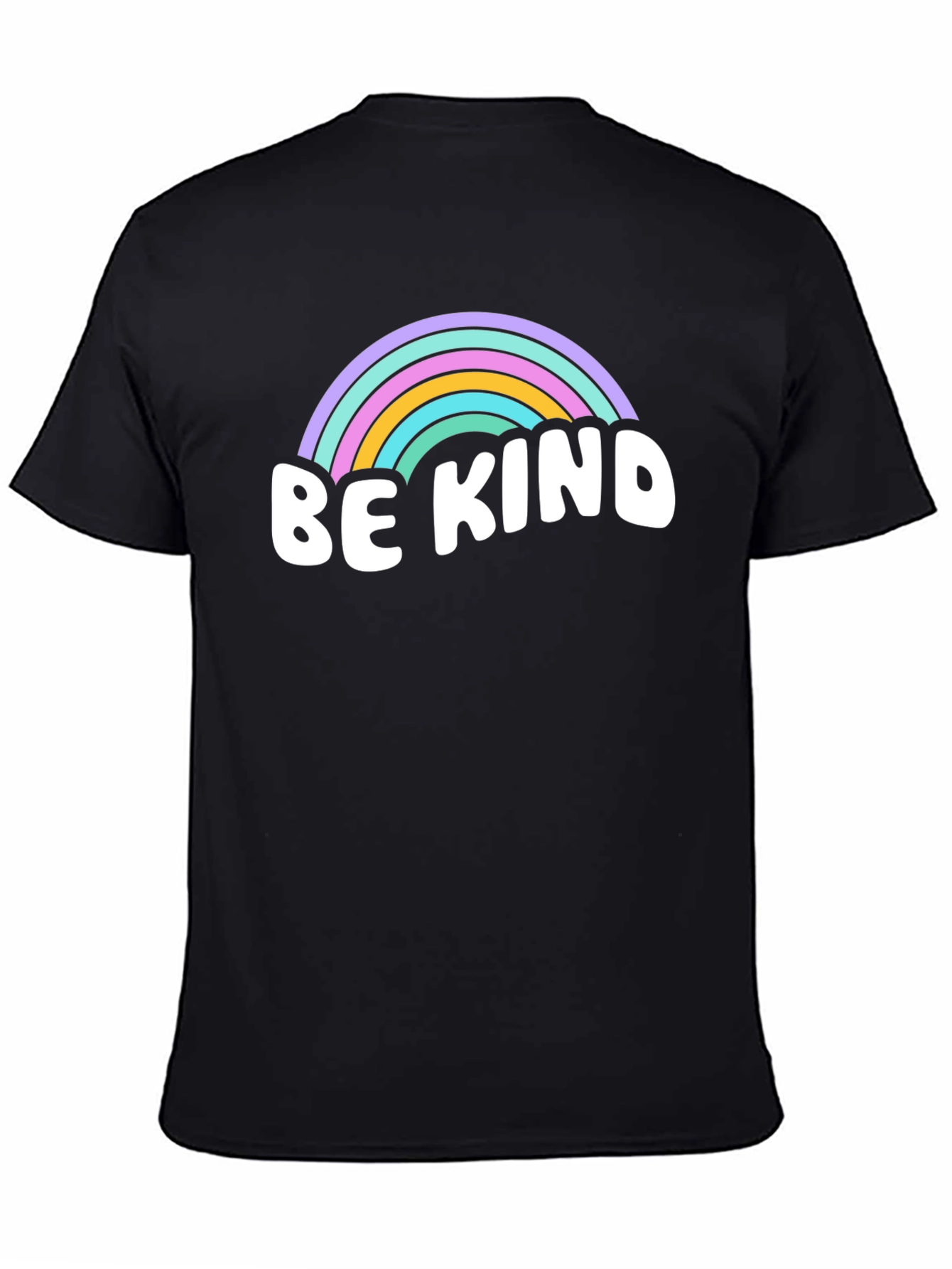 Be Kind Rainbow Graphic Tee - Positive Vibes Shirt