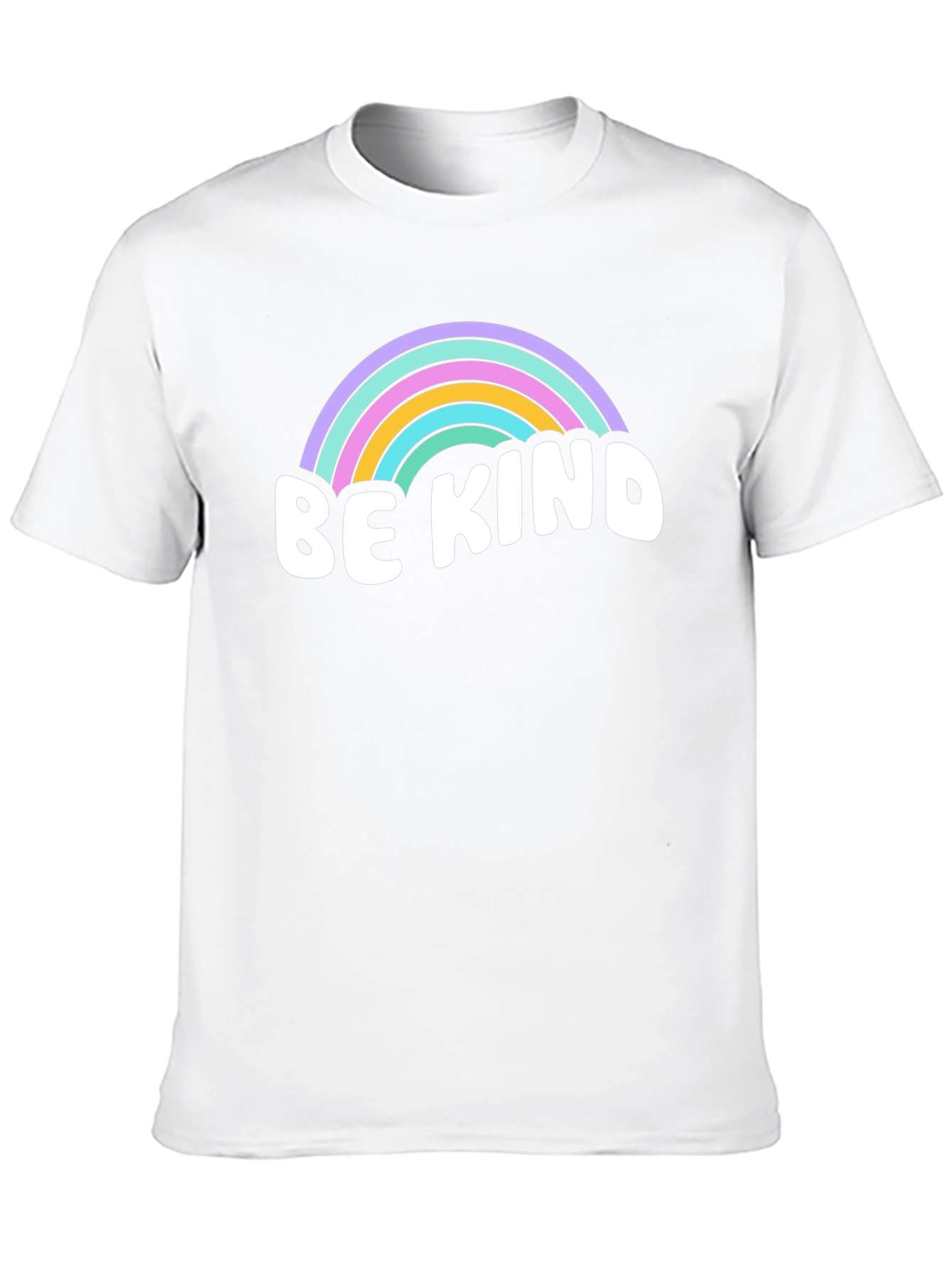 Be Kind Rainbow Graphic Tee - Positive Vibes Shirt