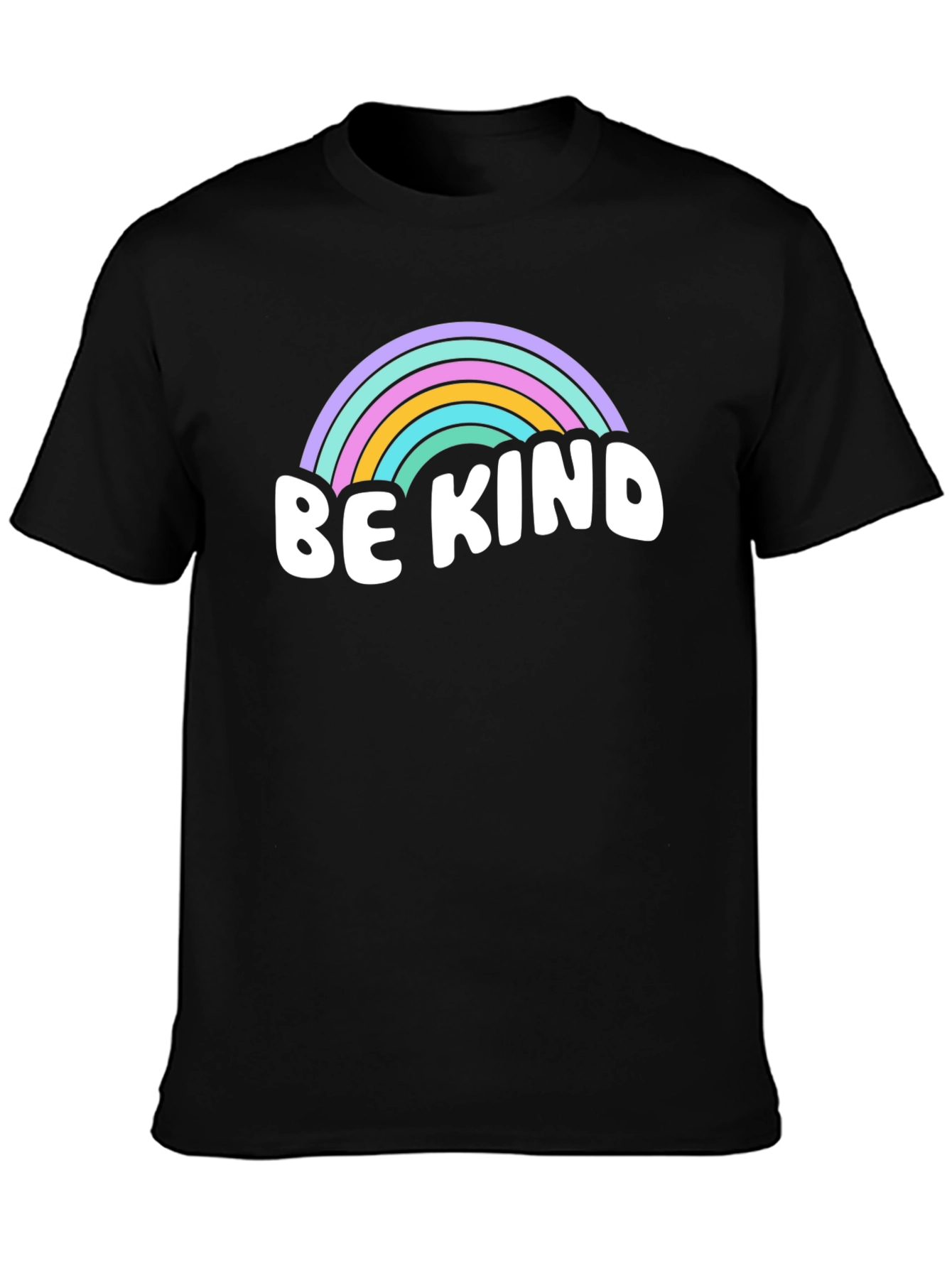 Be Kind Rainbow Graphic Tee - Positive Vibes Shirt