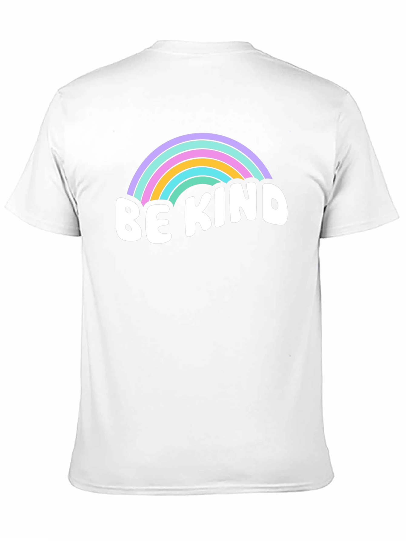 Be Kind Rainbow Graphic Tee - Positive Vibes Shirt