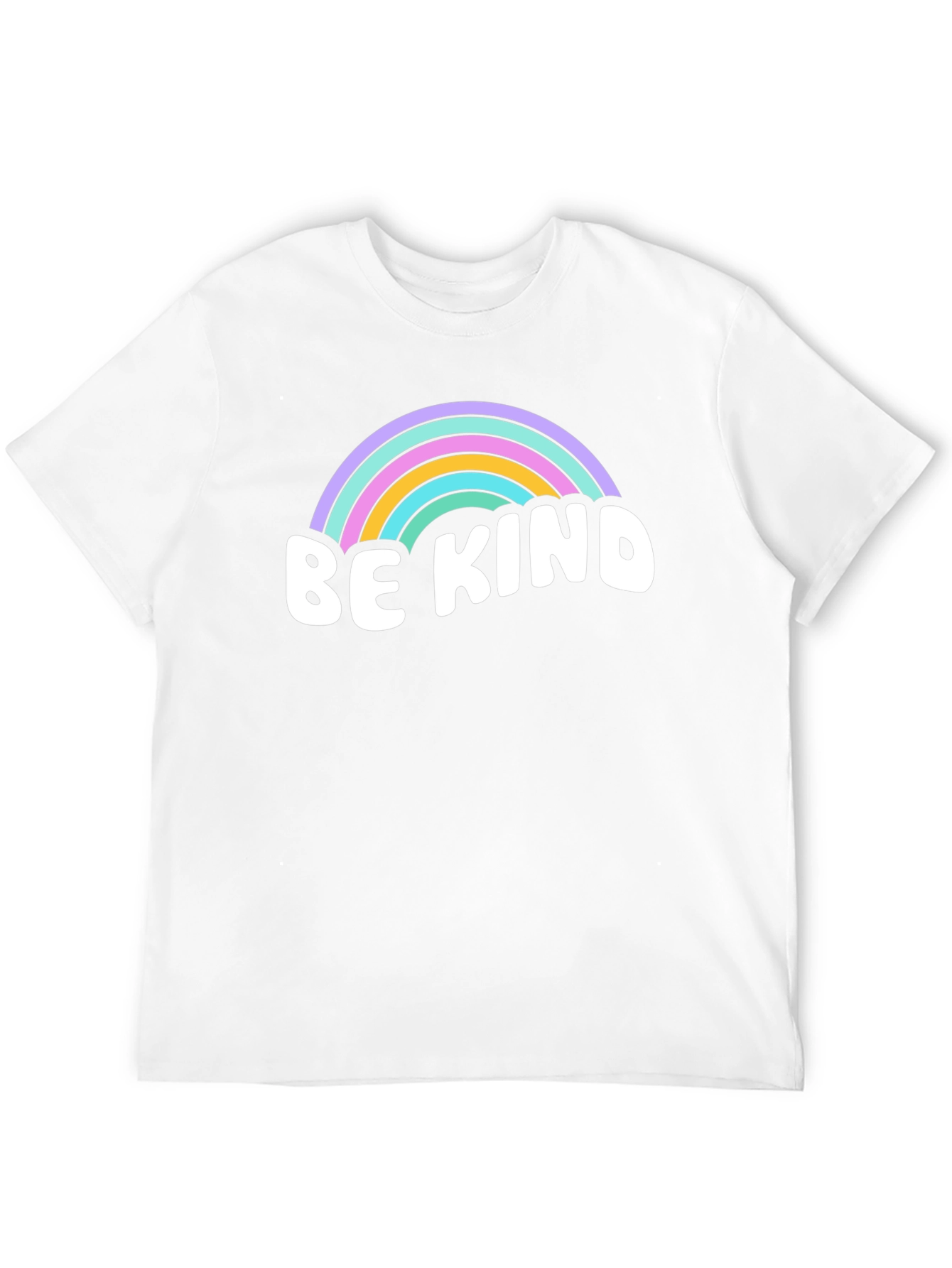 Be Kind Rainbow Graphic Tee - Positive Vibes Shirt
