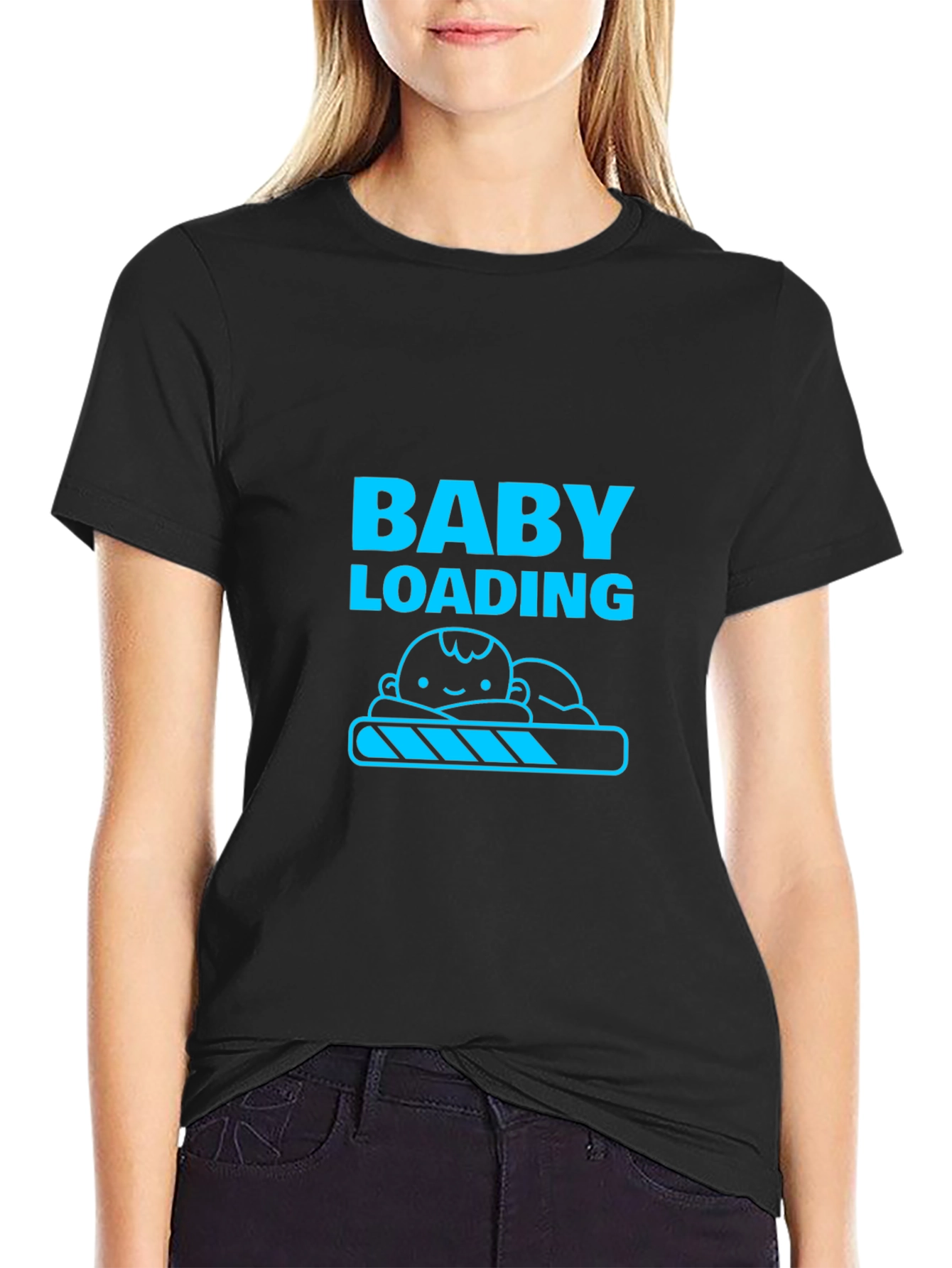 Baby Loading Mens Black T-Shirt