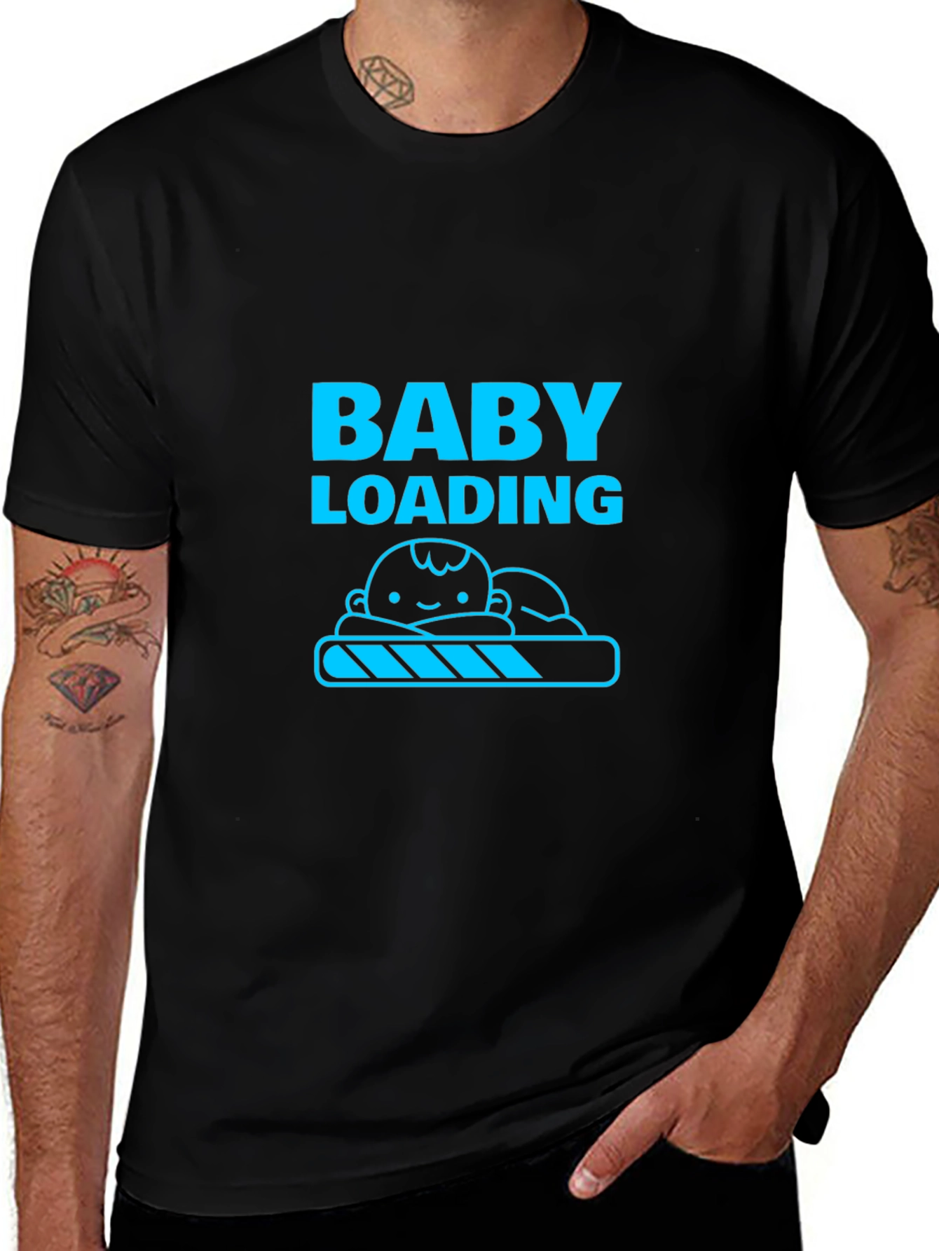 Baby Loading Mens Black T-Shirt