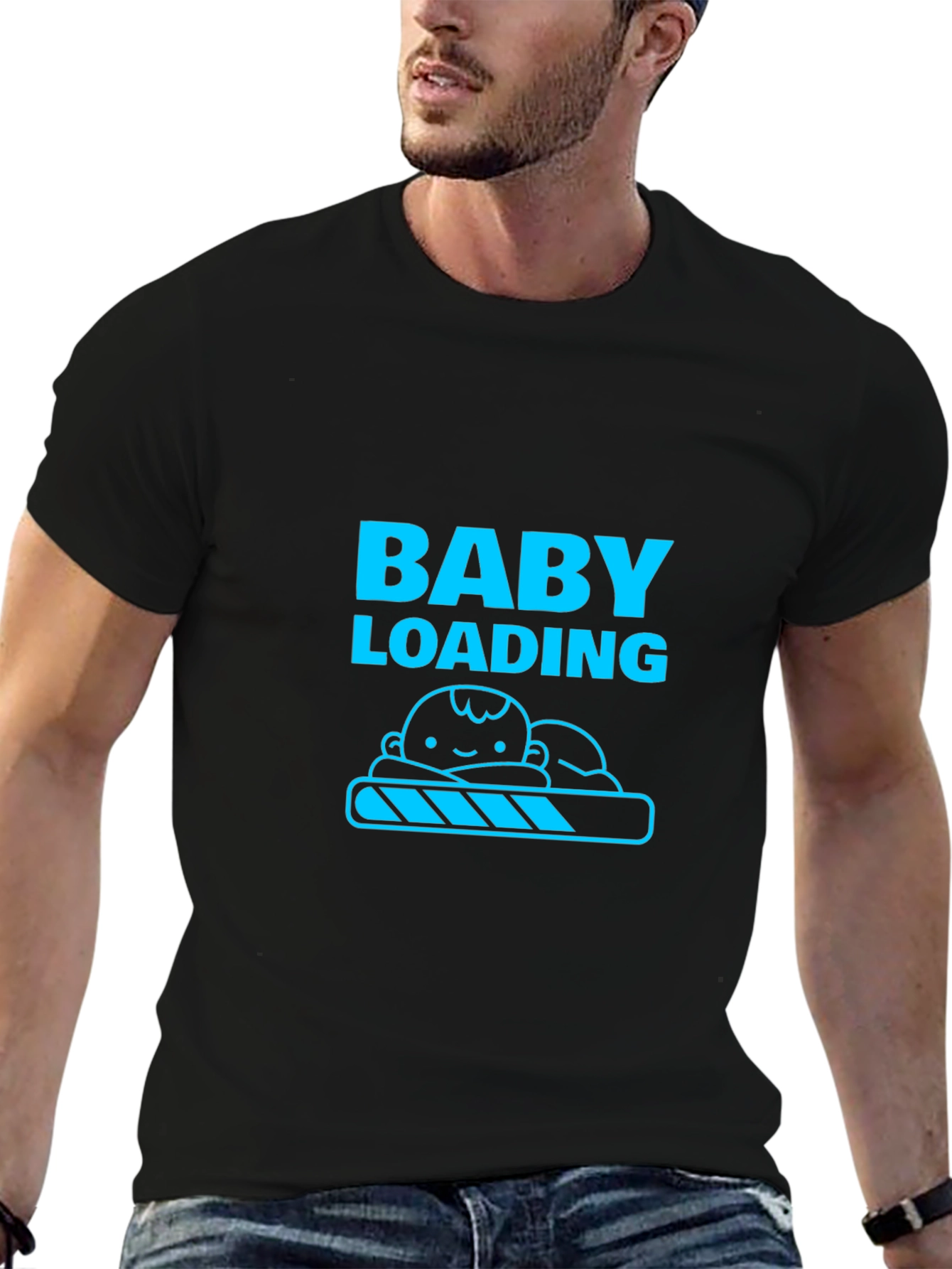 Baby Loading Mens Black T-Shirt