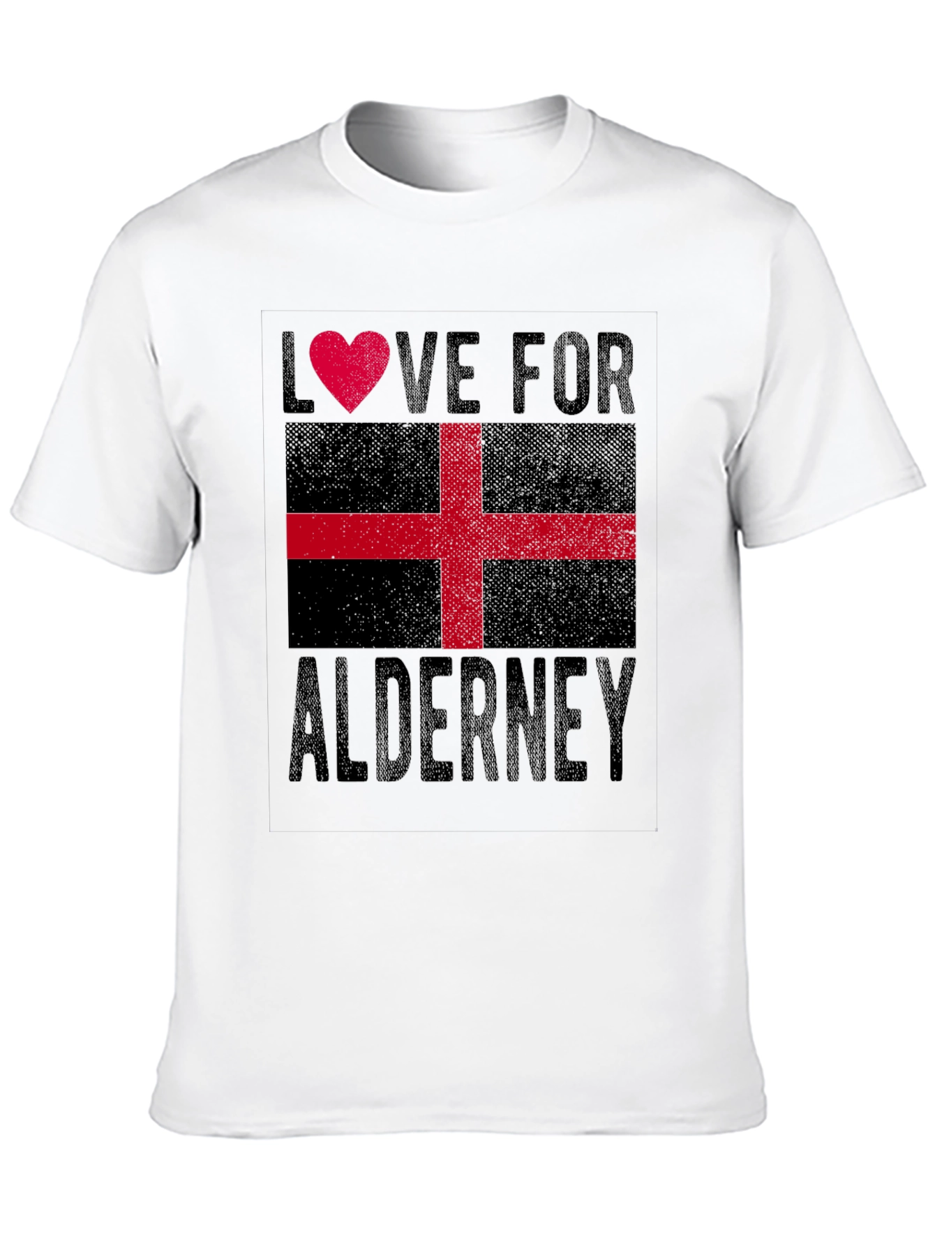 Alderney Flag Heart T-Shirt