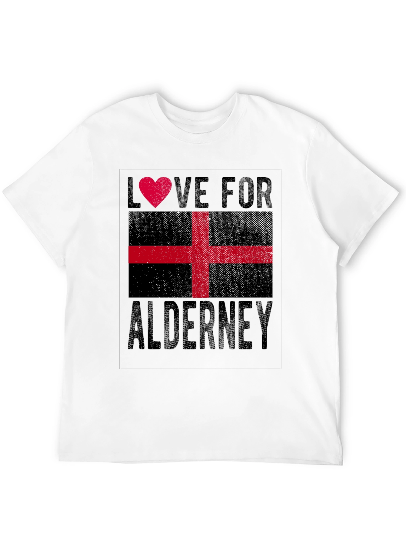 Alderney Flag Heart T-Shirt