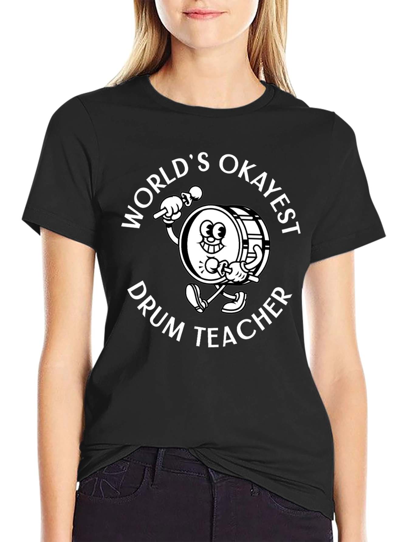 Worlds Okayest Drum Teacher T-Shirt