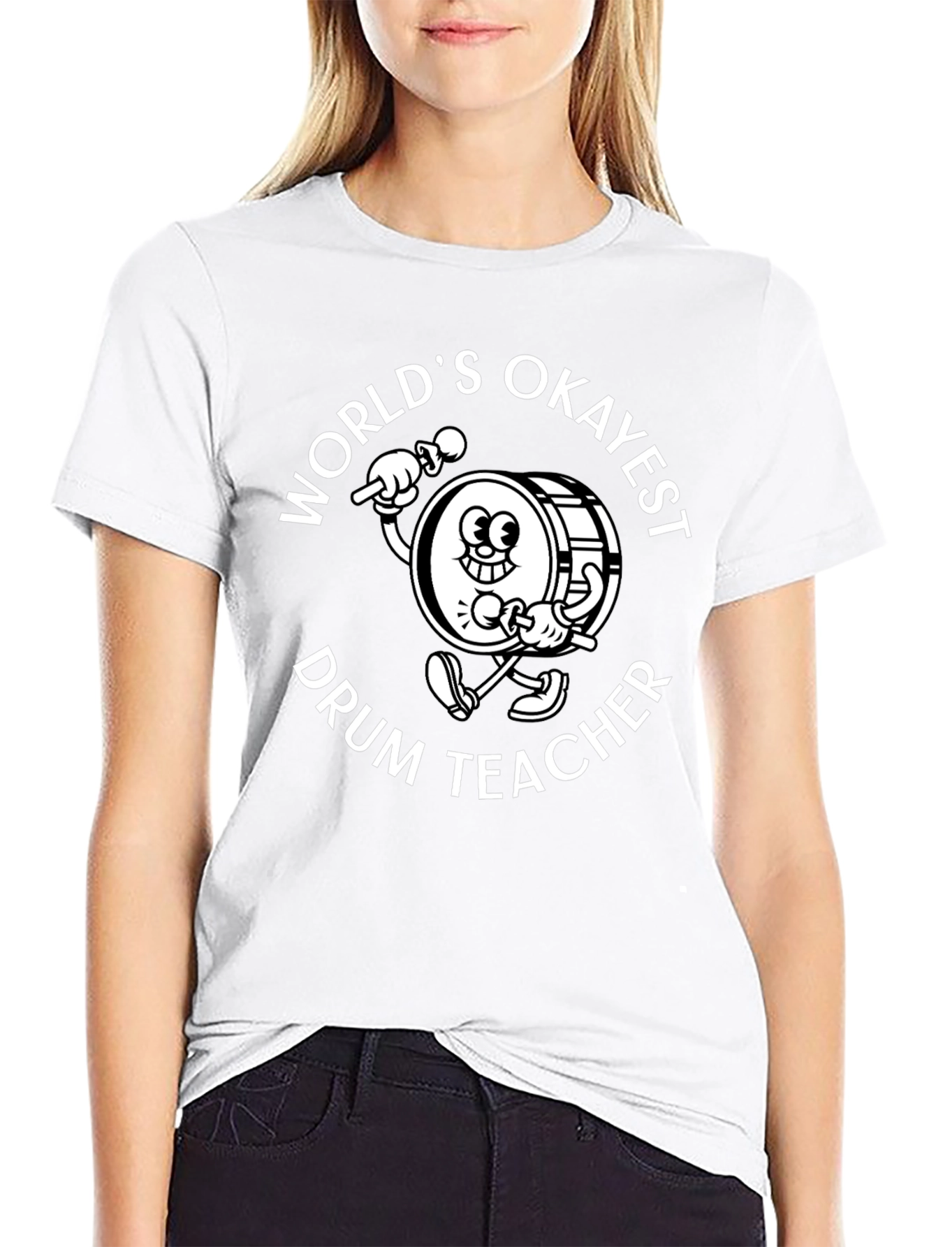 Worlds Okayest Drum Teacher T-Shirt