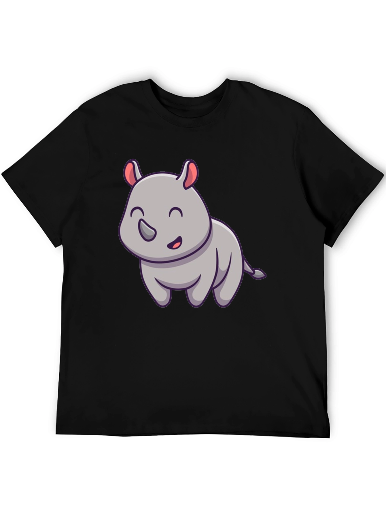Cute Rhino Graphic Tee - Unisex Cotton Blend