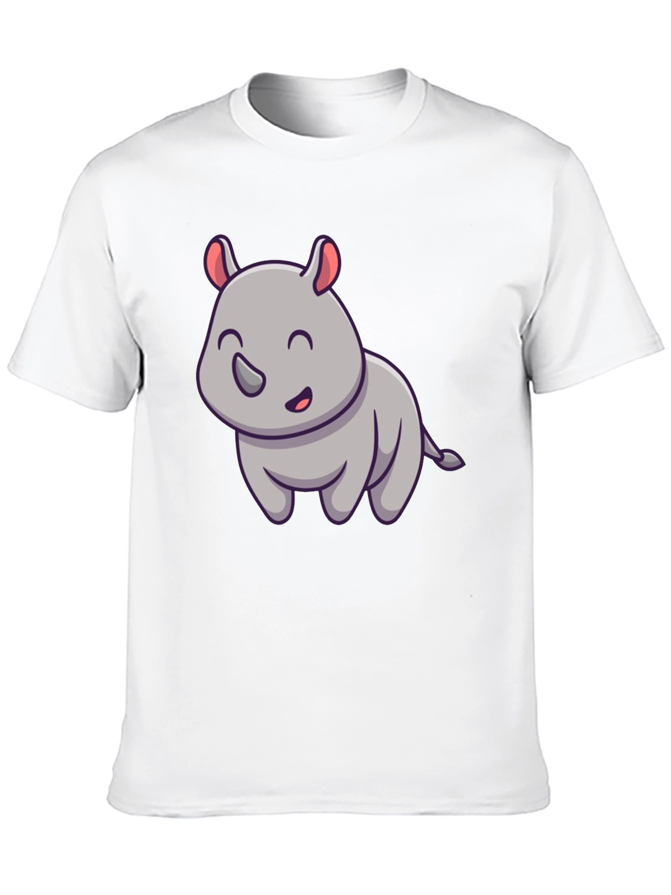 Cute Rhino Graphic Tee - Unisex Cotton Blend