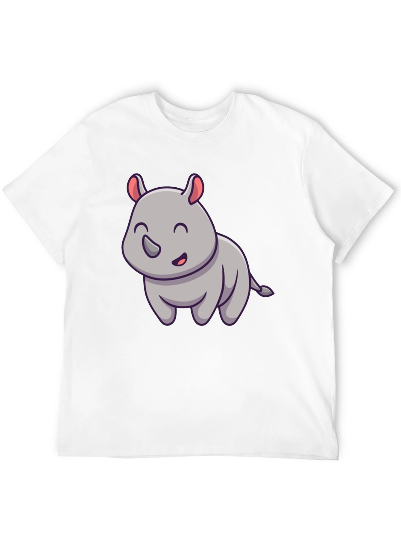 Cute Rhino Graphic Tee - Unisex Cotton Blend