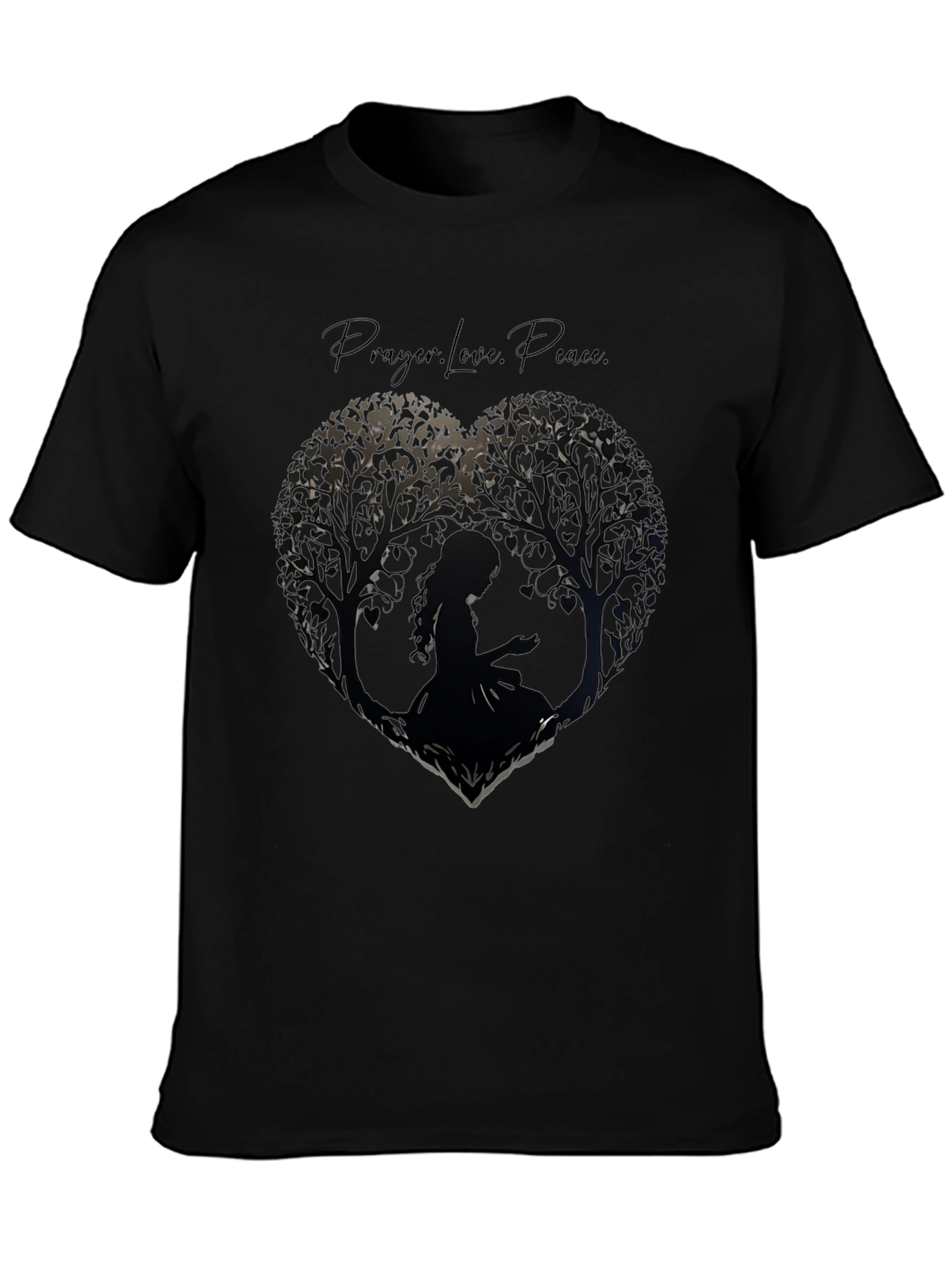 Prayer Love Peace Tree Heart T-Shirt