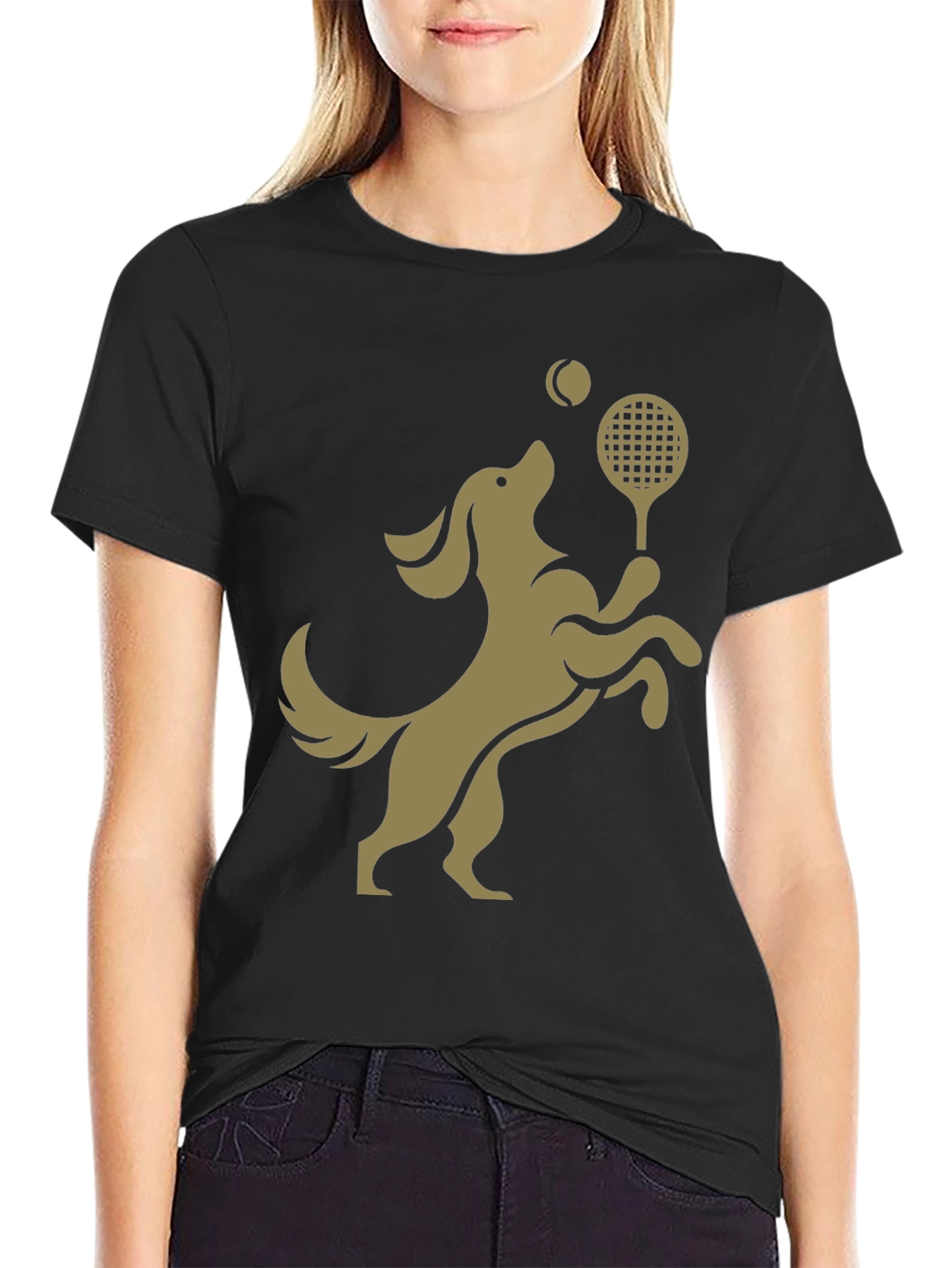 Dog Tennis T-Shirt: Playful Canine Athlete Design
