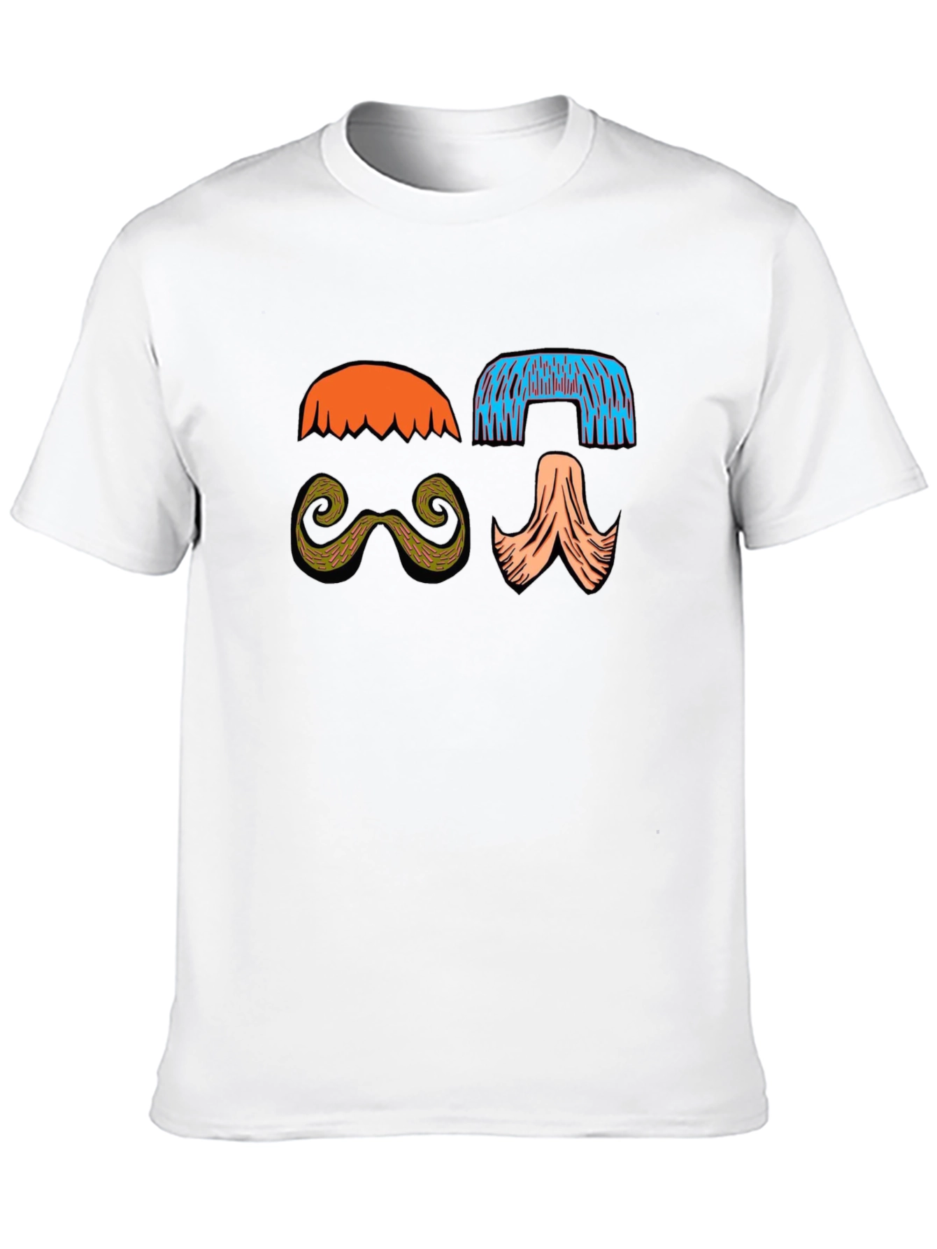 Funky Mustache & Wig Graphic Tee