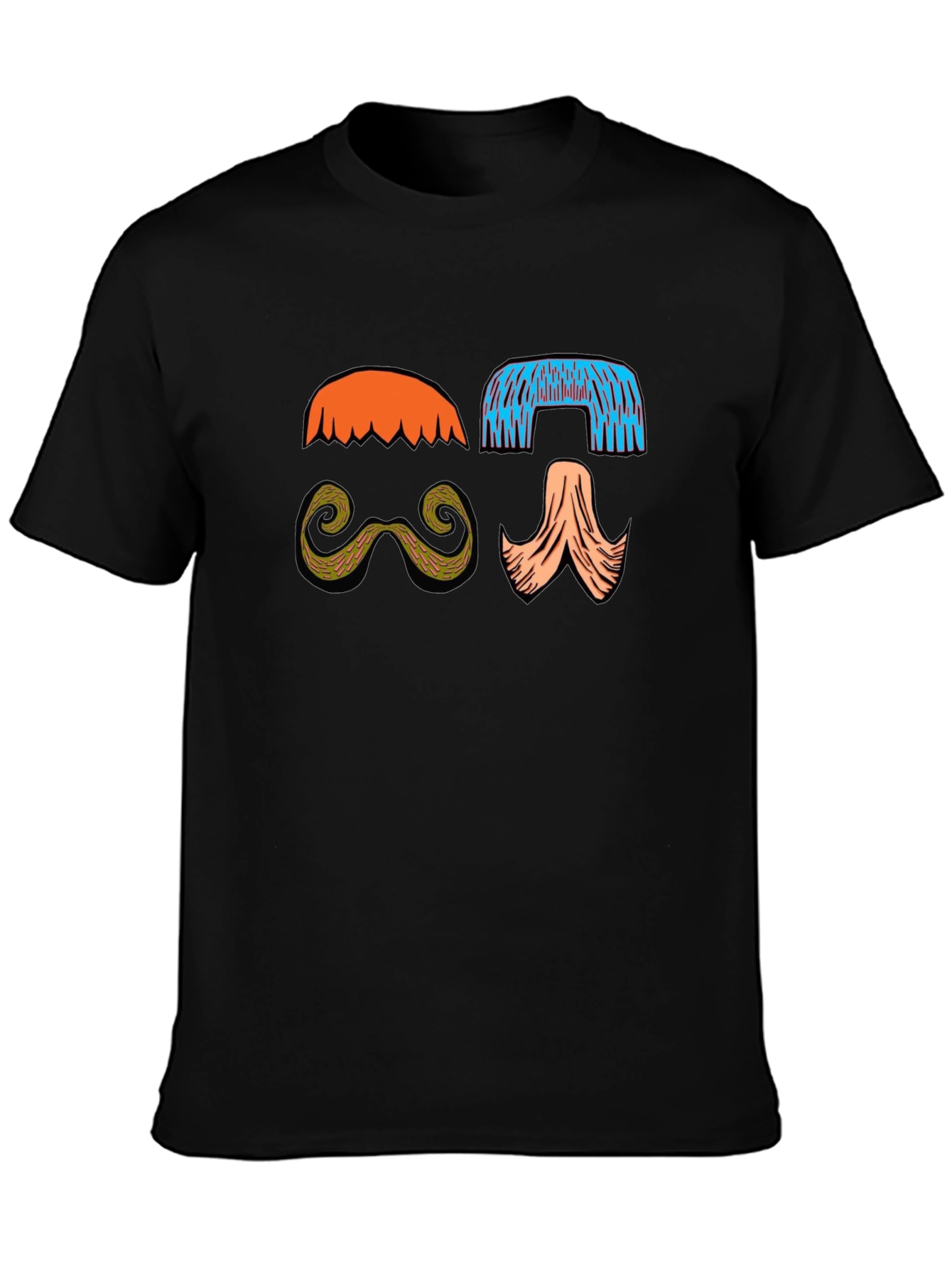 Funky Mustache & Wig Graphic Tee