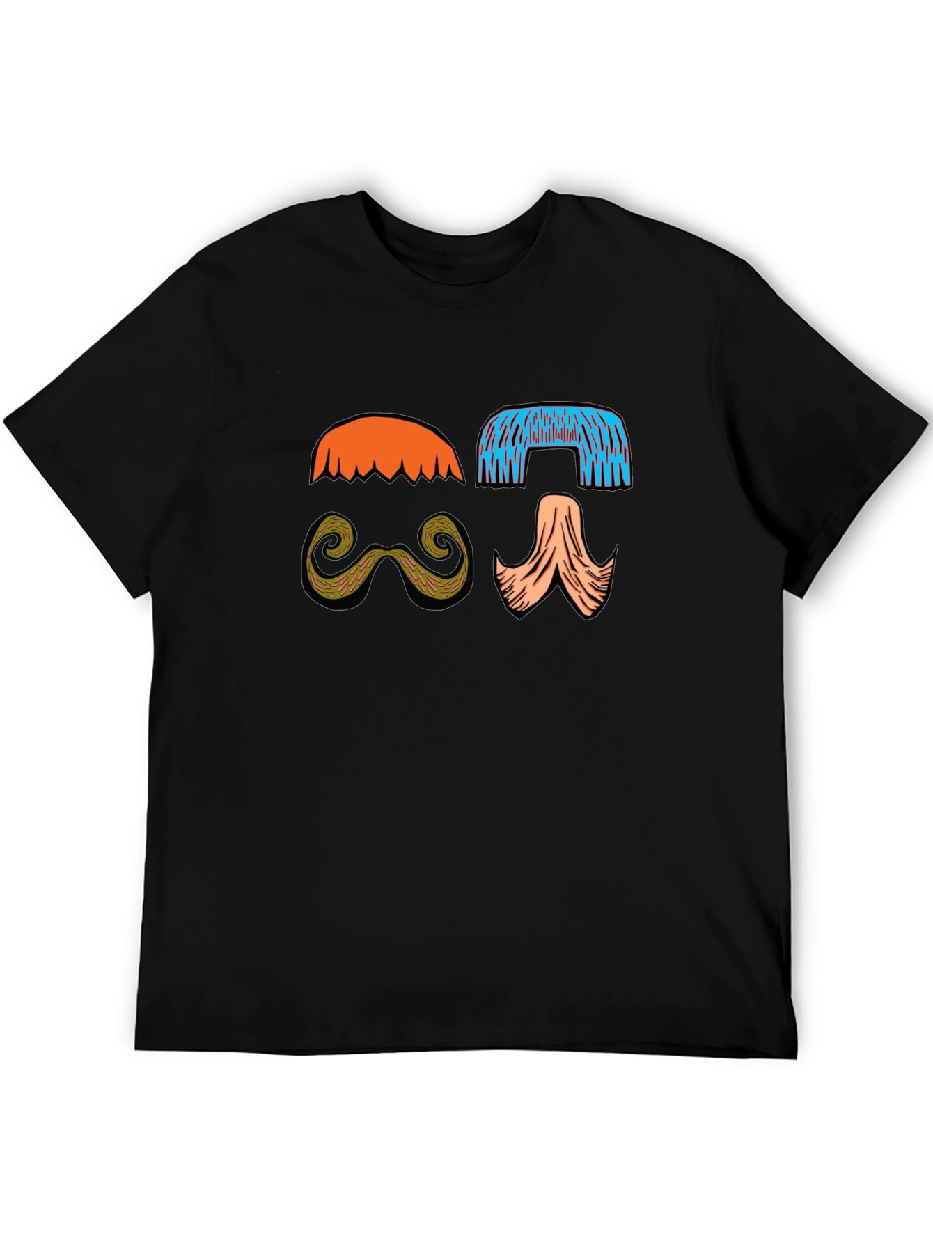 Funky Mustache & Wig Graphic Tee