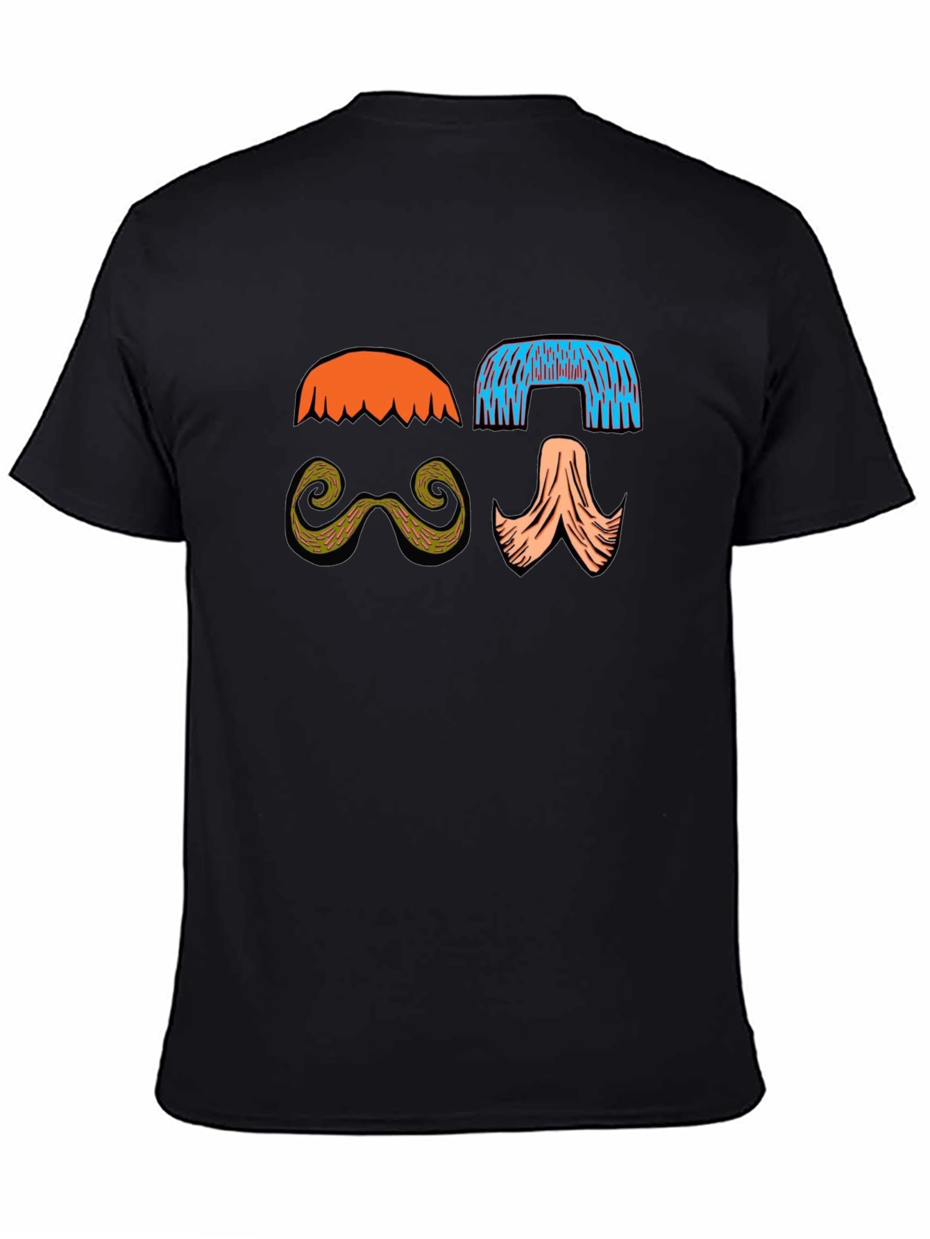 Funky Mustache & Wig Graphic Tee