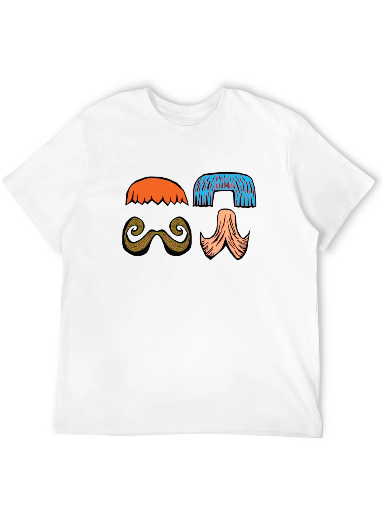 Funky Mustache & Wig Graphic Tee