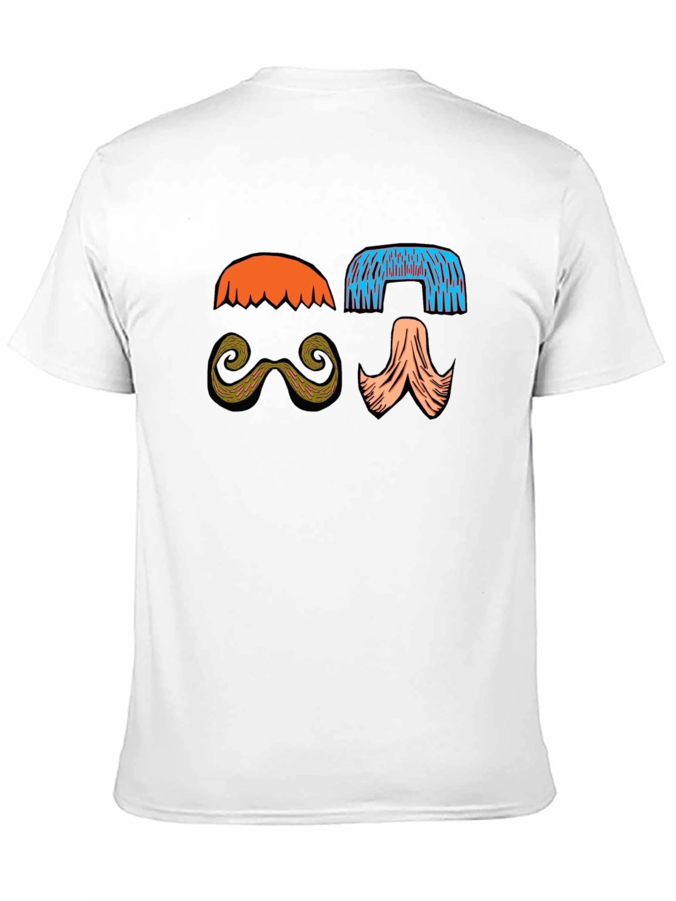 Funky Mustache & Wig Graphic Tee