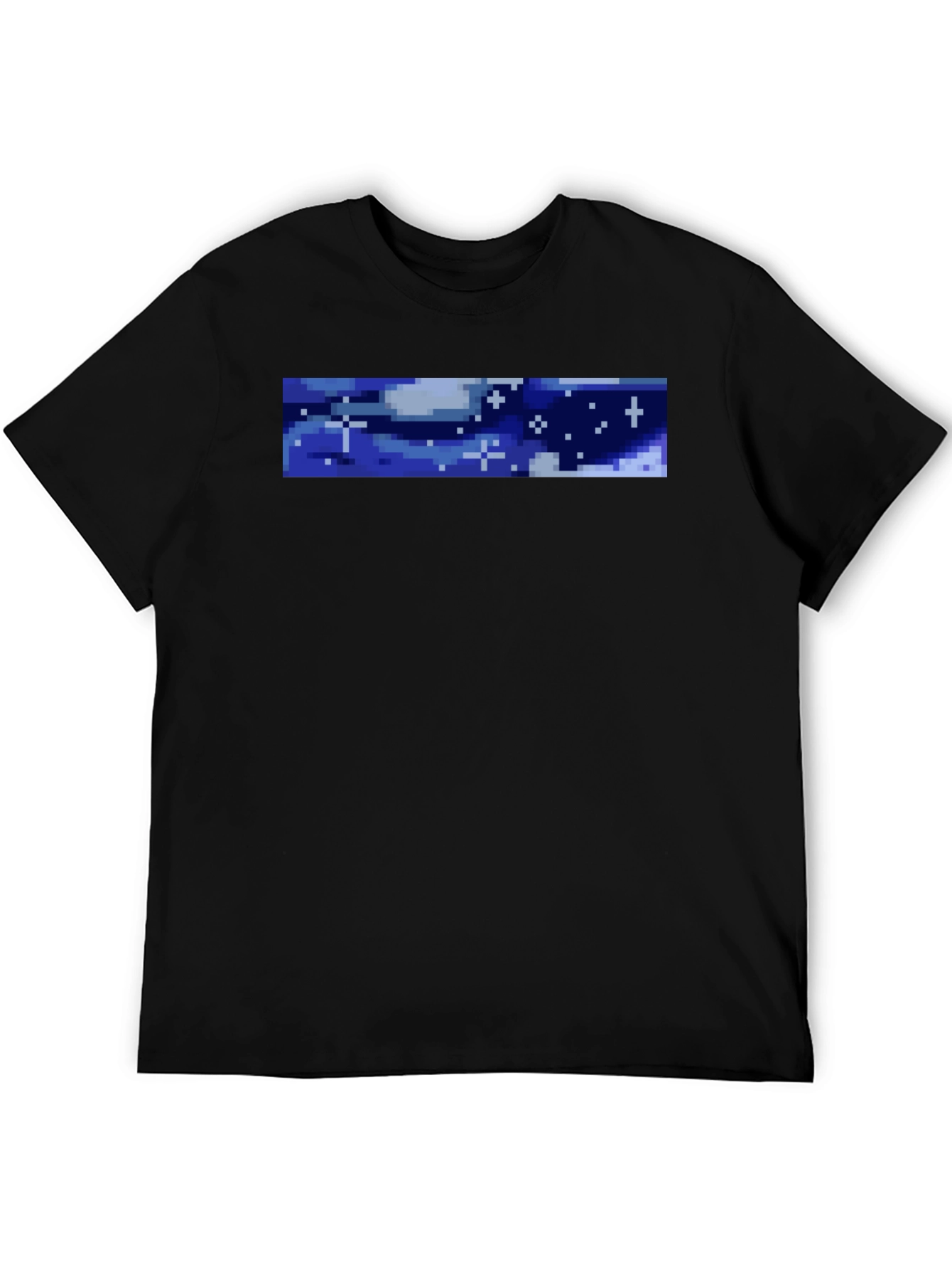 Pixel Sky Graphic Black T-Shirt