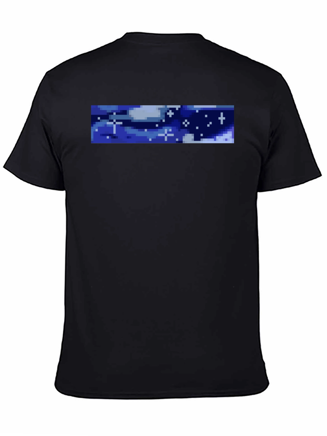 Pixel Sky Graphic Black T-Shirt