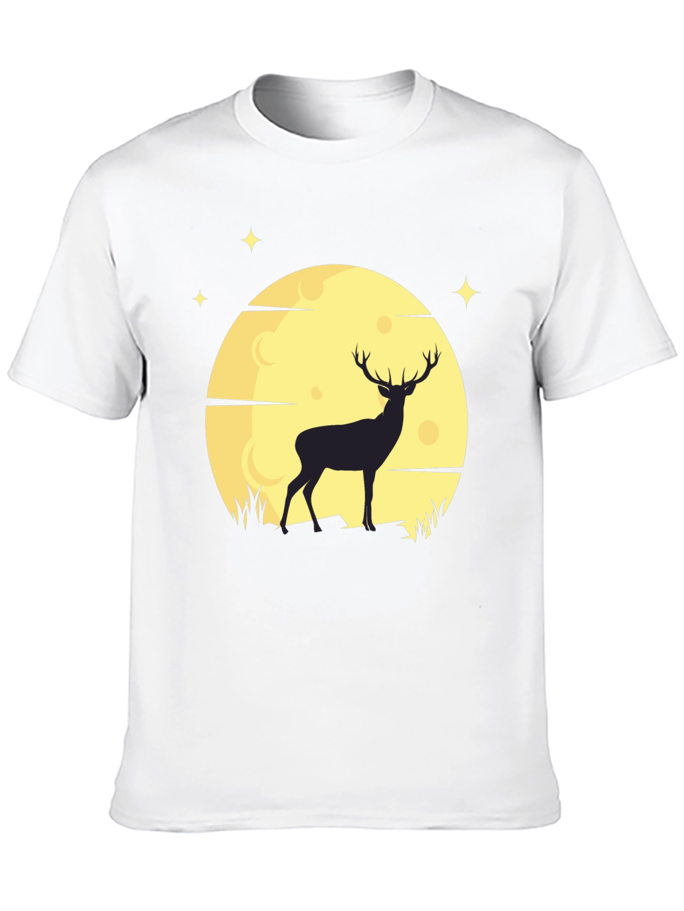 Deer Moon Graphic T-Shirt - Mens Black Tee