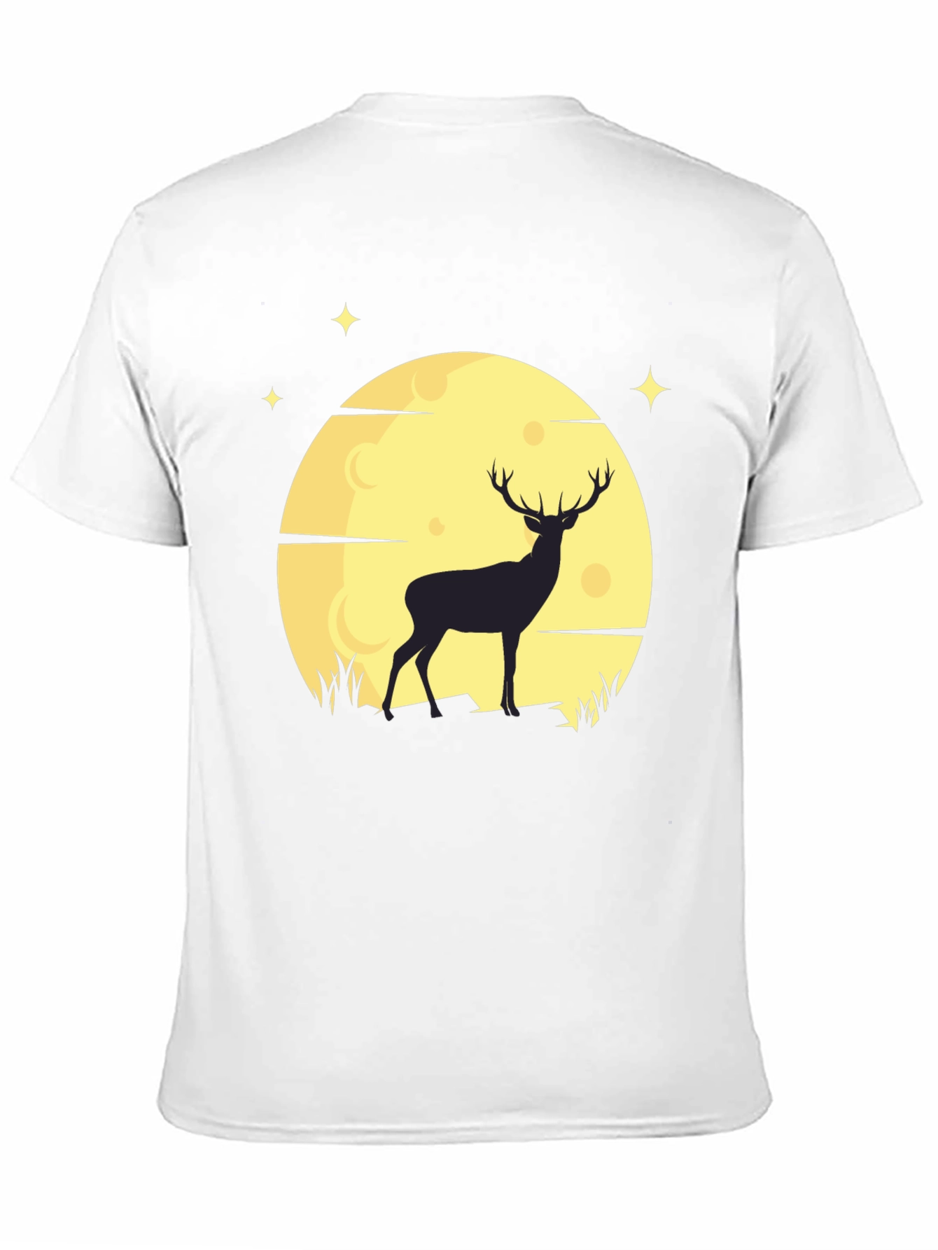 Deer Moon Graphic T-Shirt - Mens Black Tee