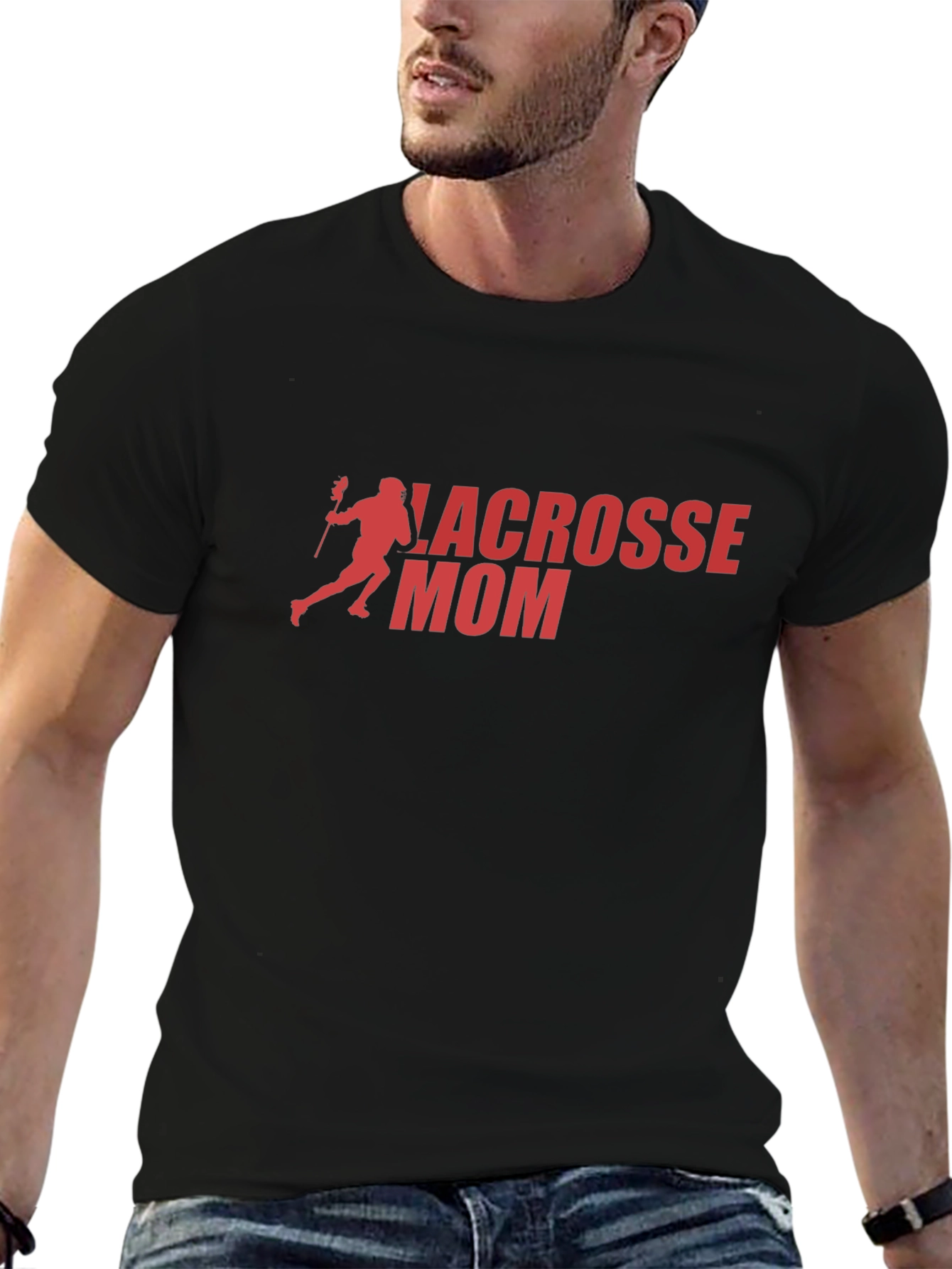 Lacrosse Mom Graphic Tee - Black