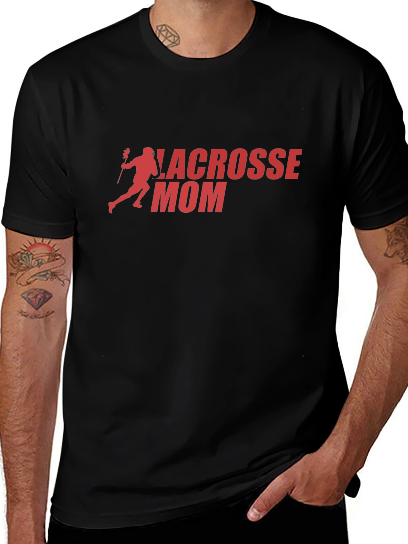 Lacrosse Mom Graphic Tee - Black