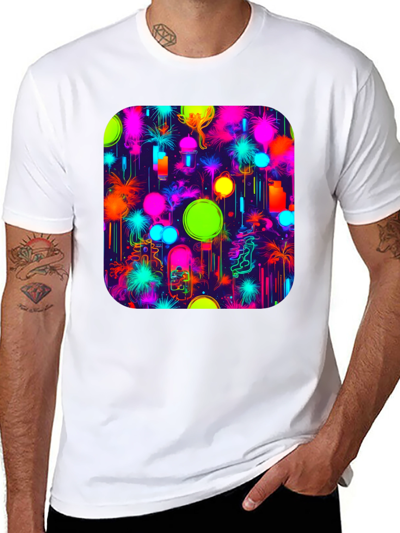 Neon Patterned T-Shirt