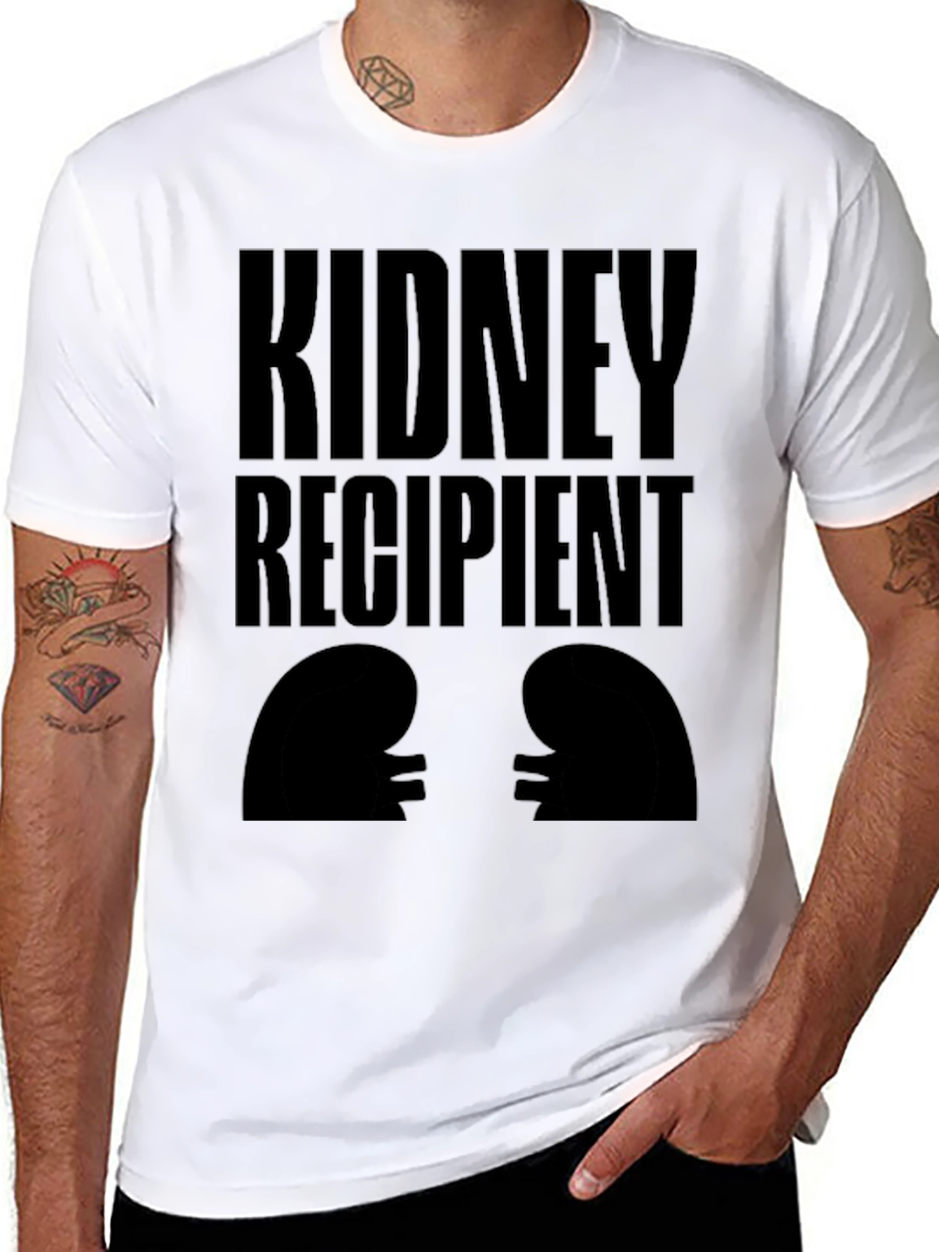 Kidney Recipient Graphic T-Shirt - Black