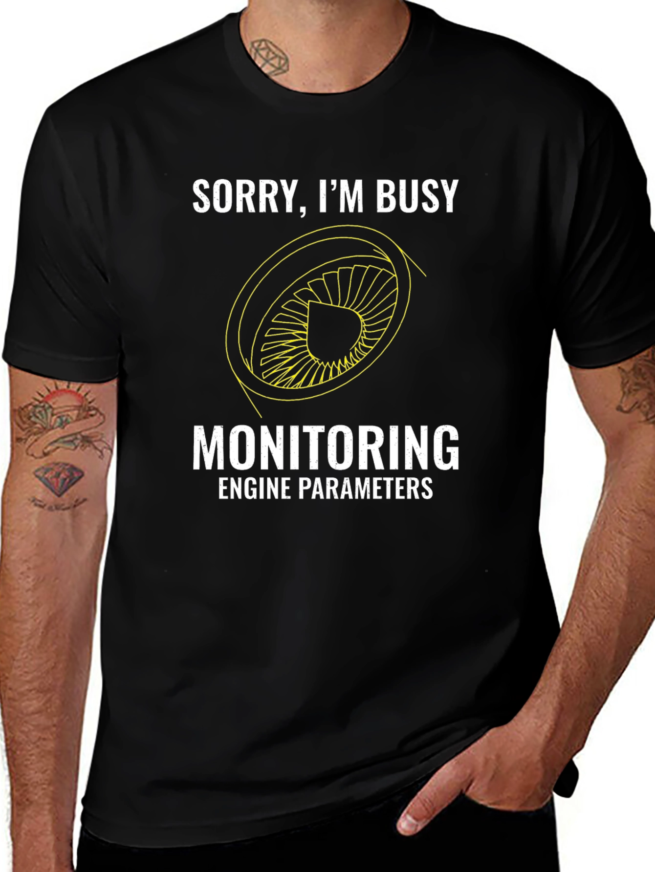 Busy Monitoring Engine Parameters Graphic T-Shirt