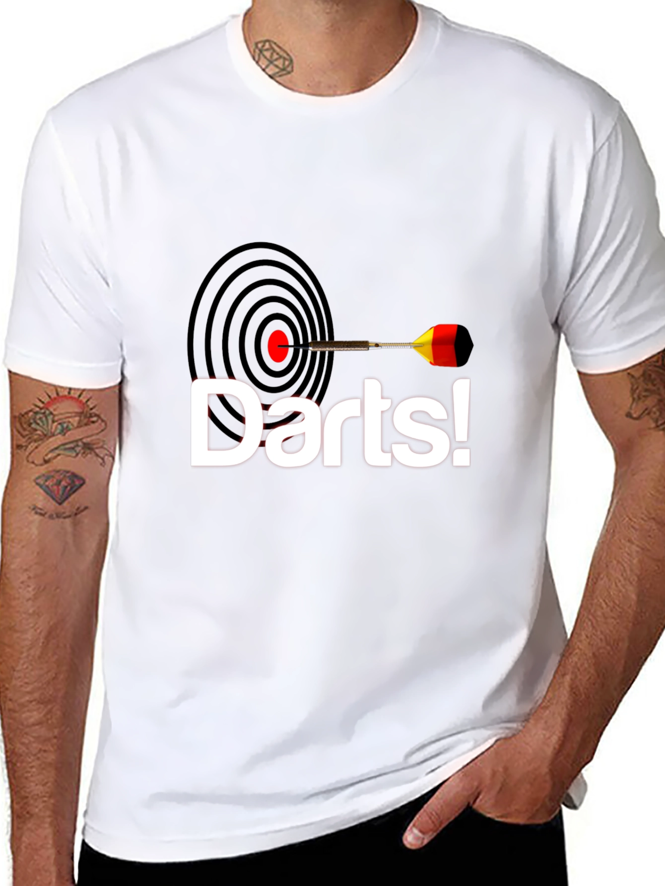 Darts T-Shirt: Bullseye Design