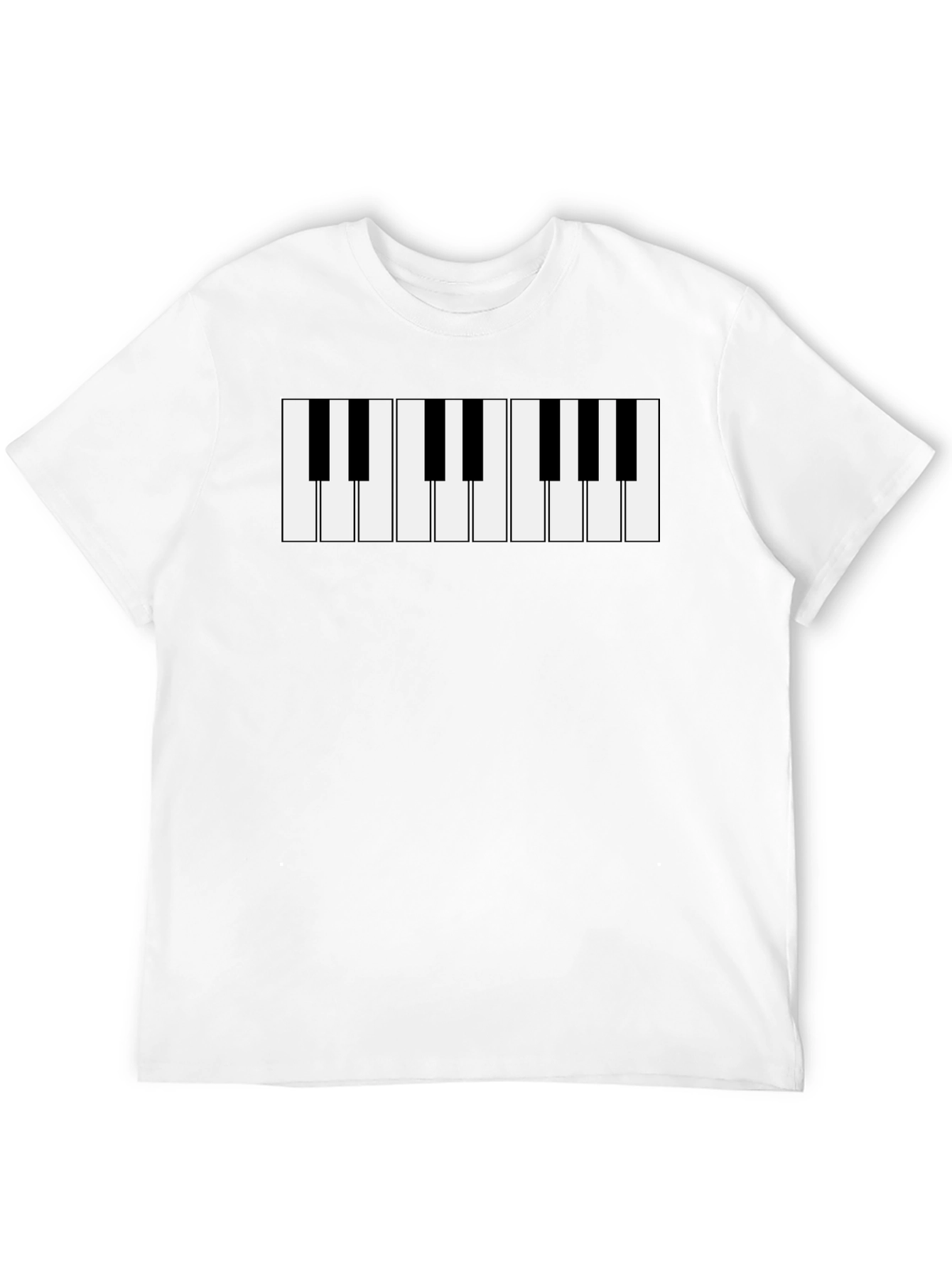 Piano Keys Graphic T-Shirt - Black Music Tee