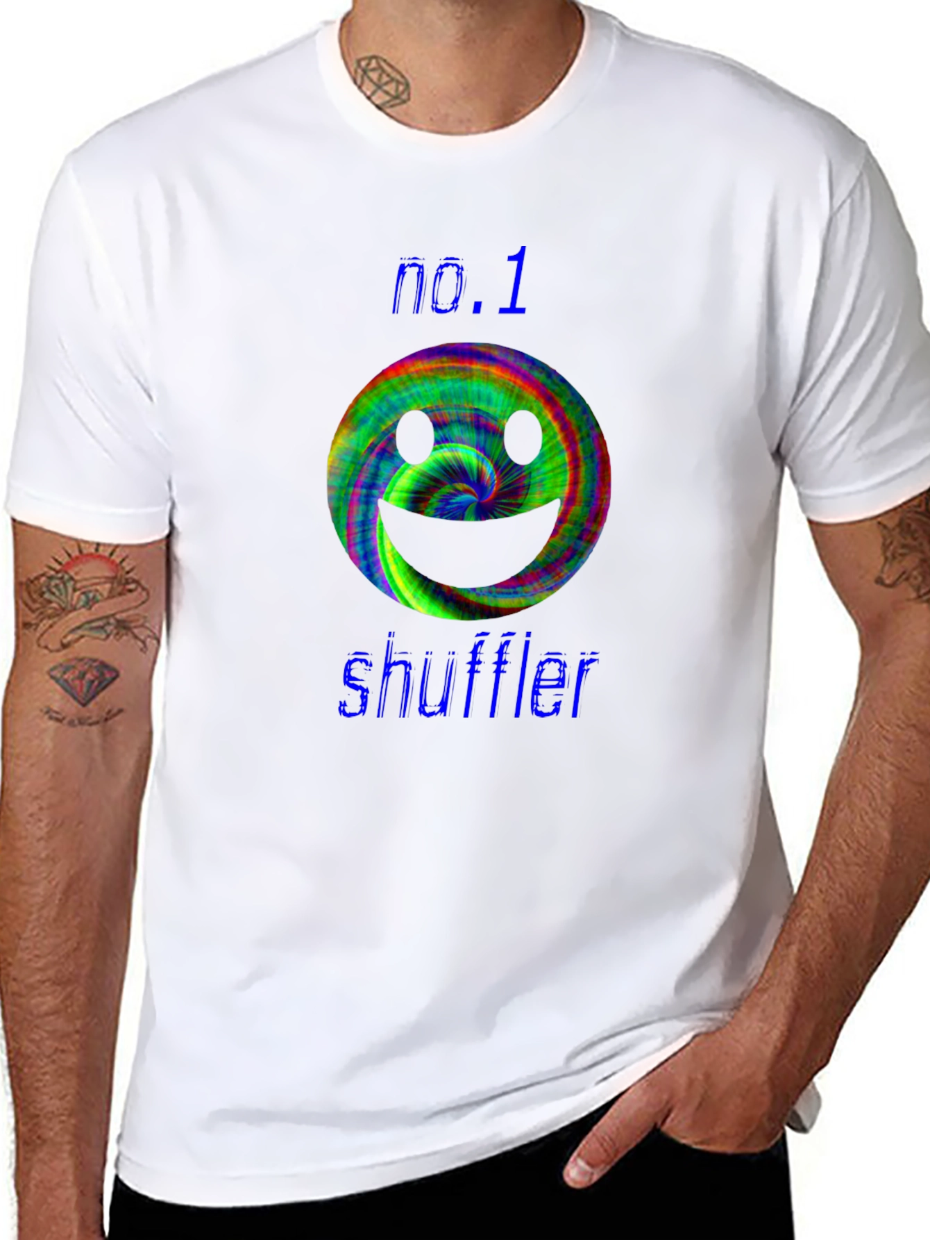 No. 1 Shuffler Smiley Face T-Shirt