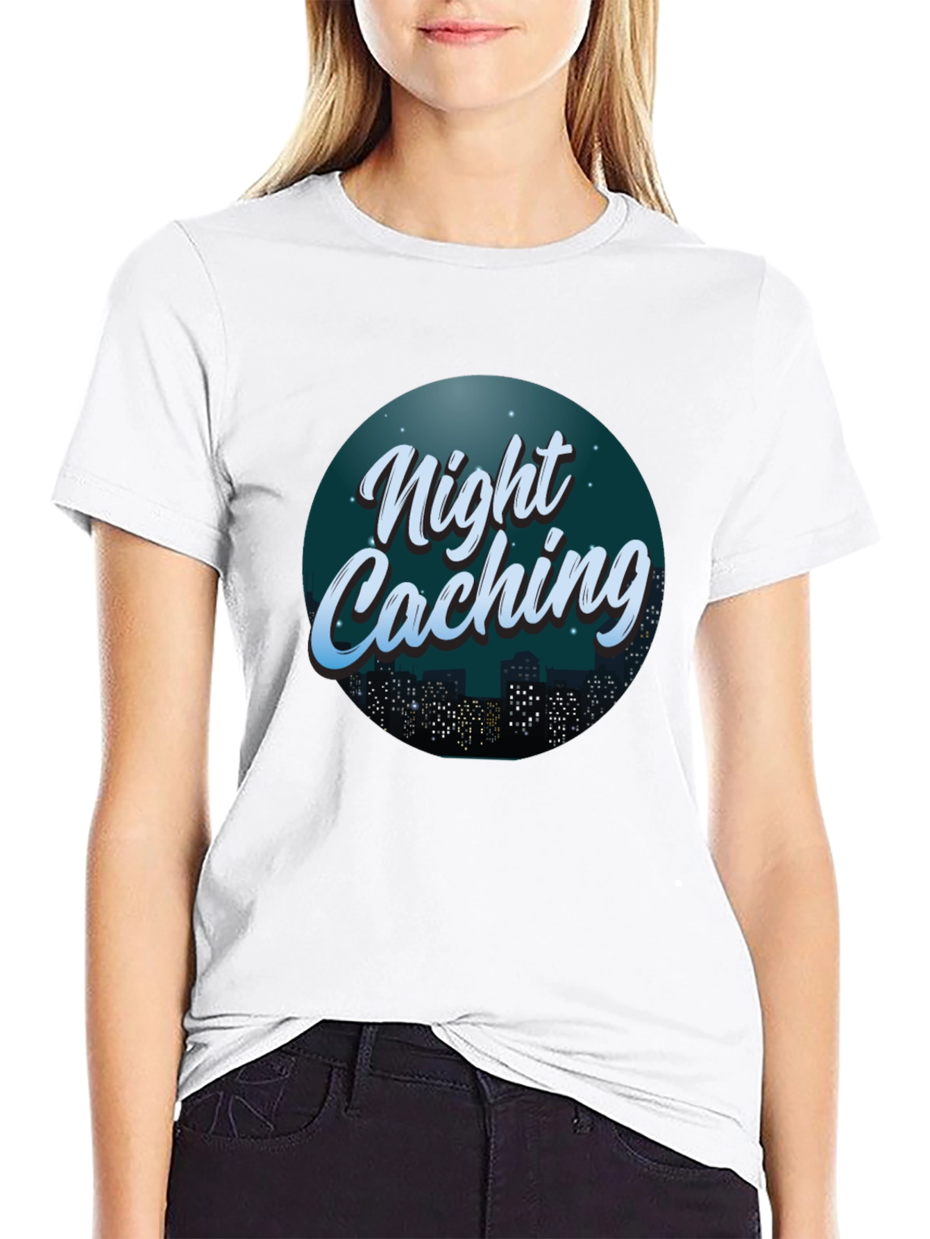 Night Caching Graphic Tee - Urban Adventure Shirt