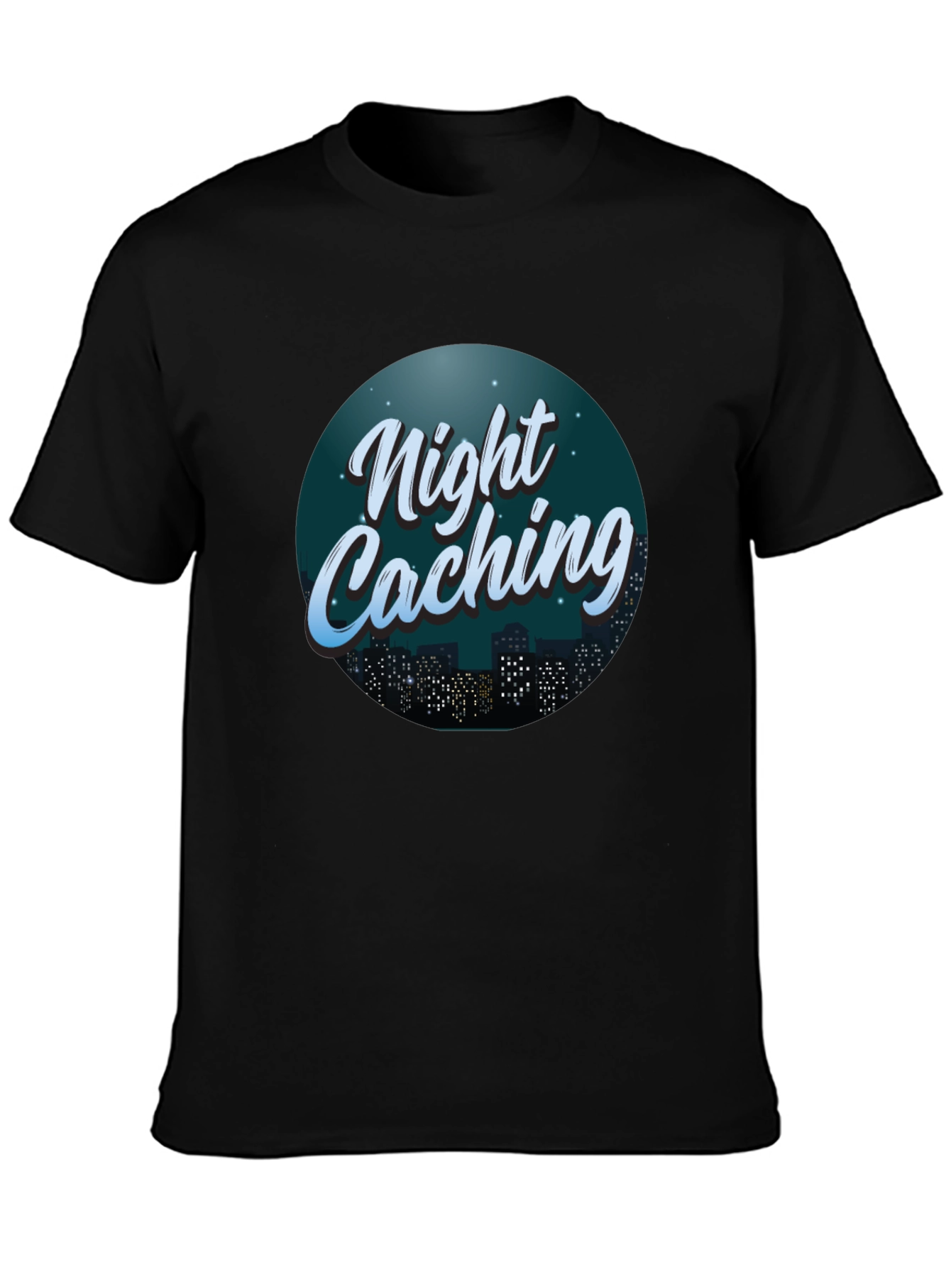 Night Caching Graphic Tee - Urban Adventure Shirt