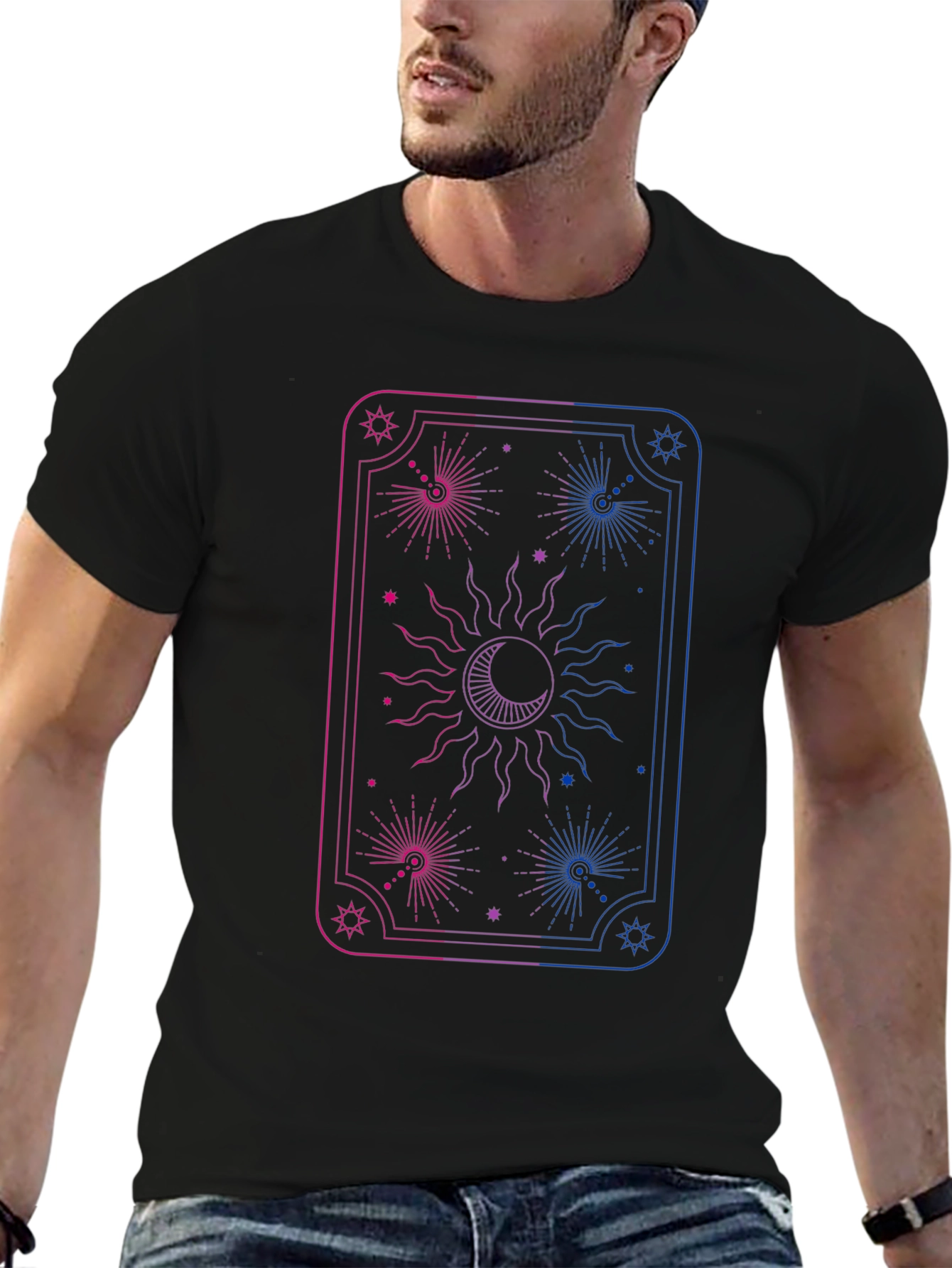 Bisexual Pride Tarot Card Graphic T-Shirt