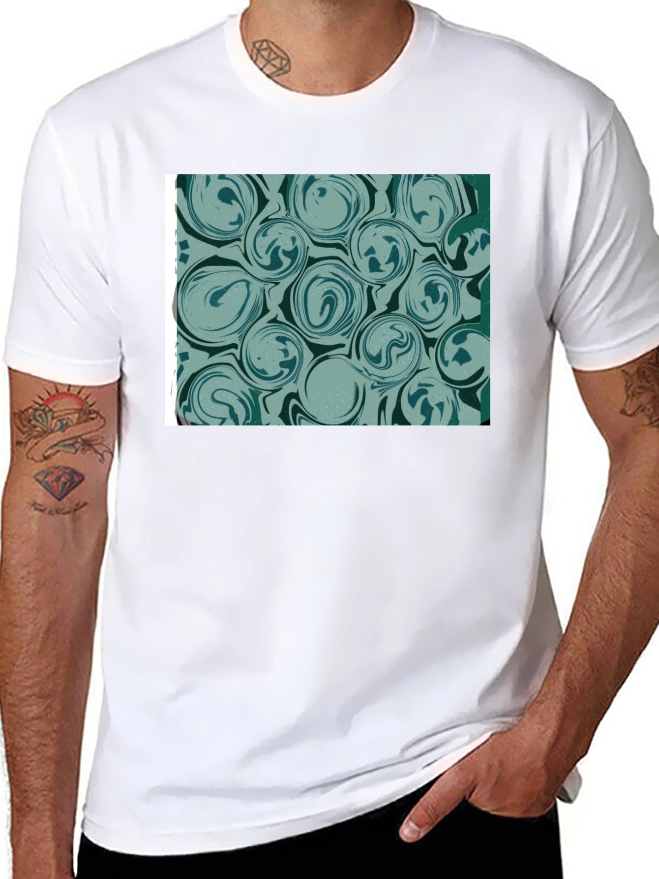 Swirl Pattern Tee - Modern Abstract Design
